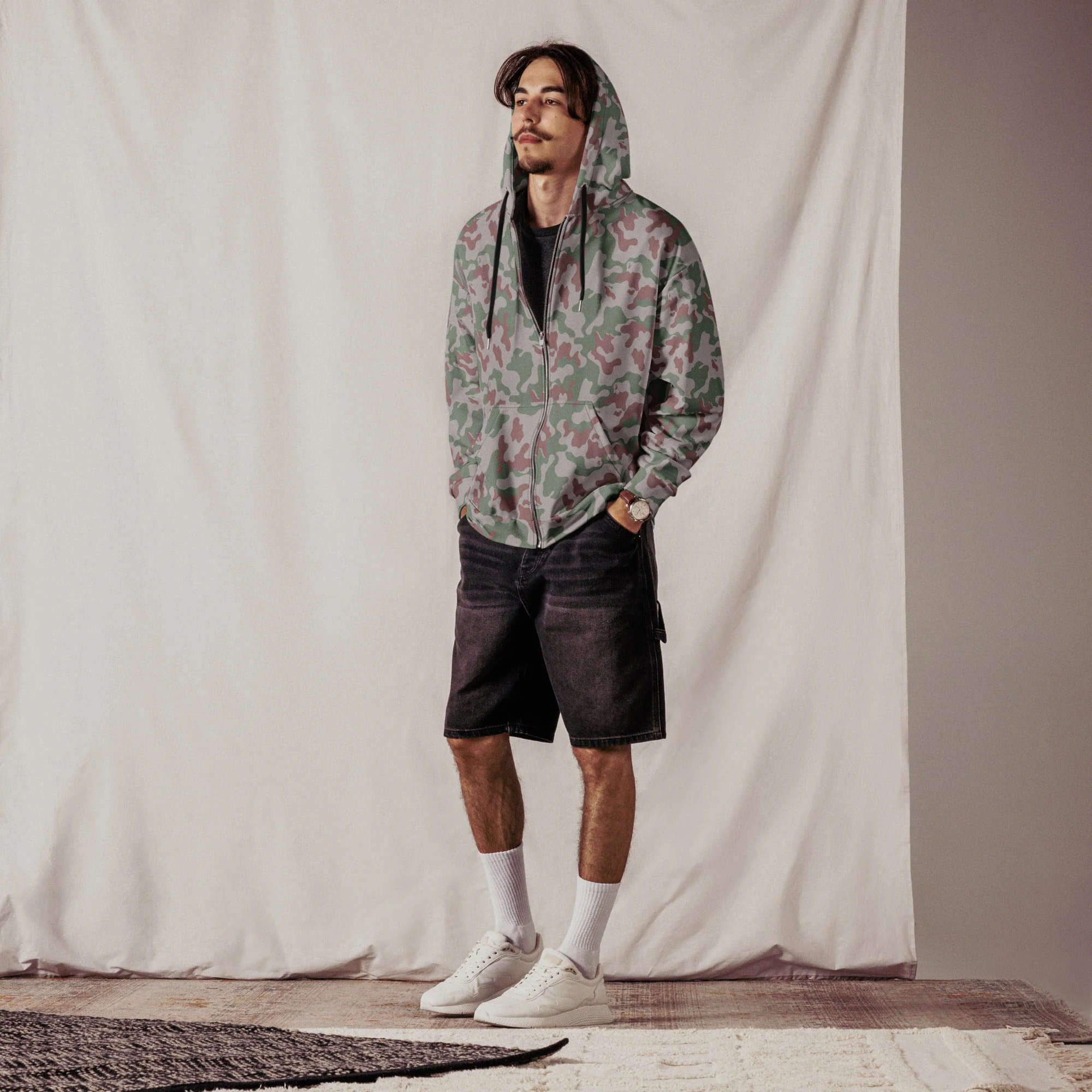 Lithuanian Amoeba CAMO Unisex Zip Hoodie - Image 6