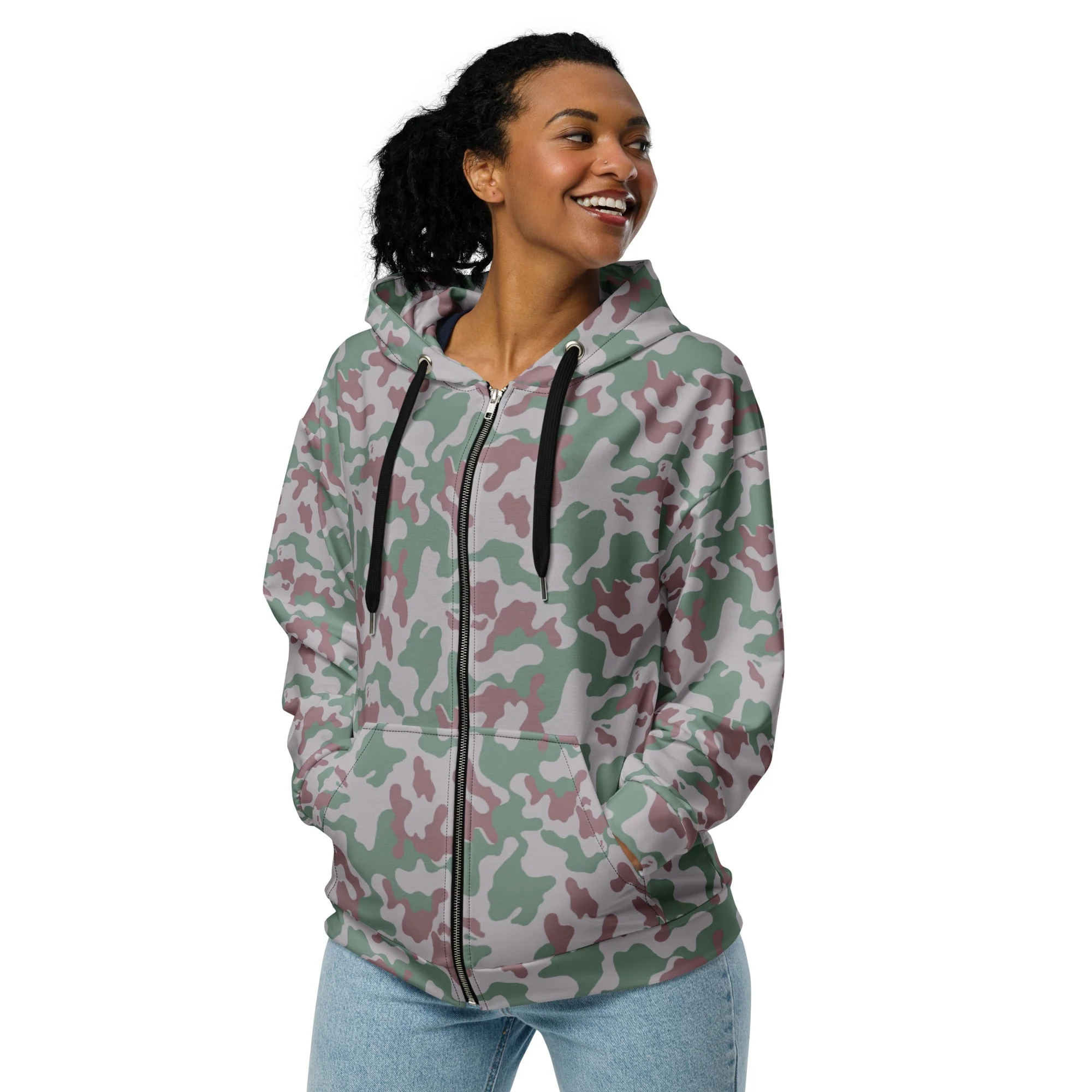 Lithuanian Amoeba CAMO Unisex Zip Hoodie - Image 7