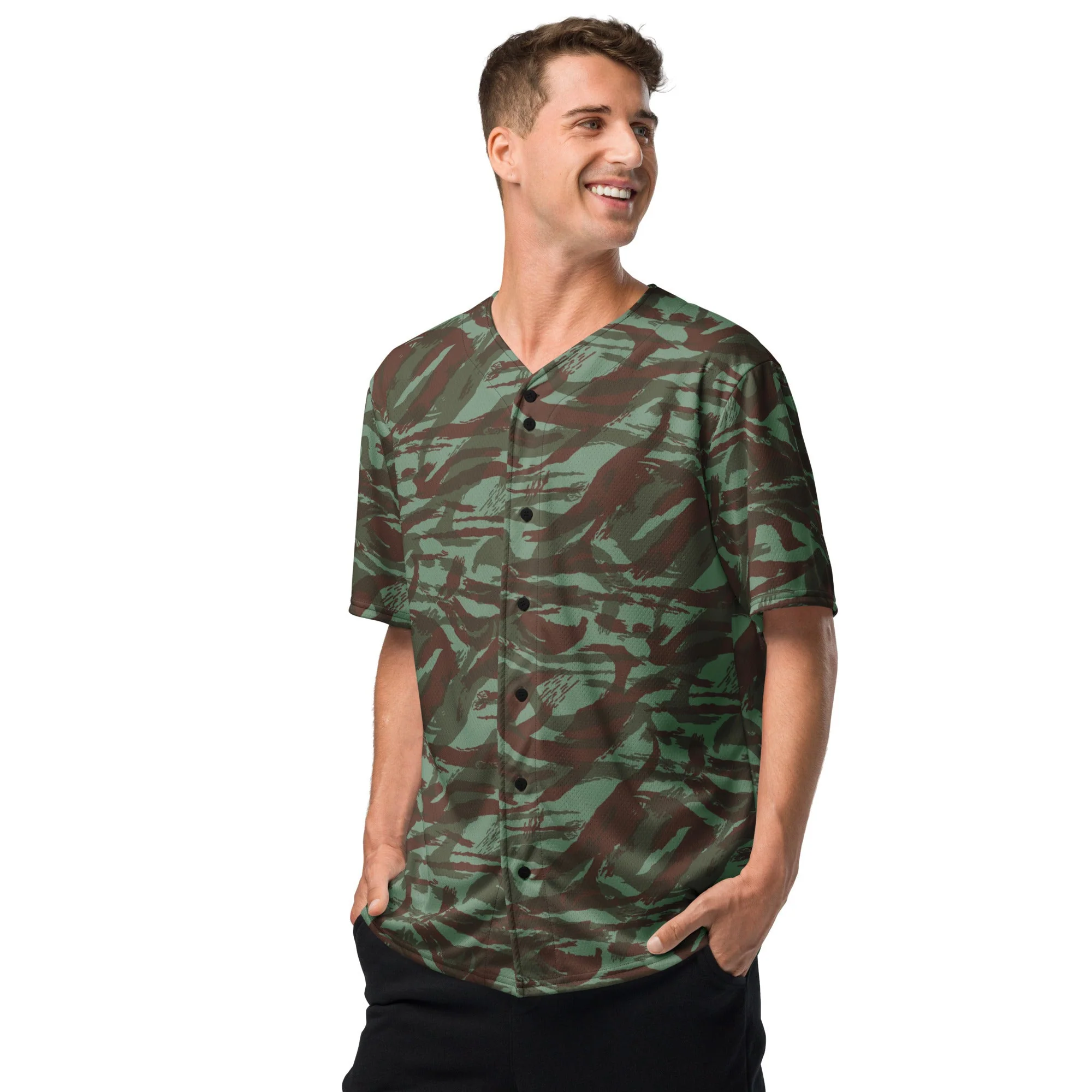 French Lizard Foreign Legion CAMO Unisex Baseball Jersey - Image 9