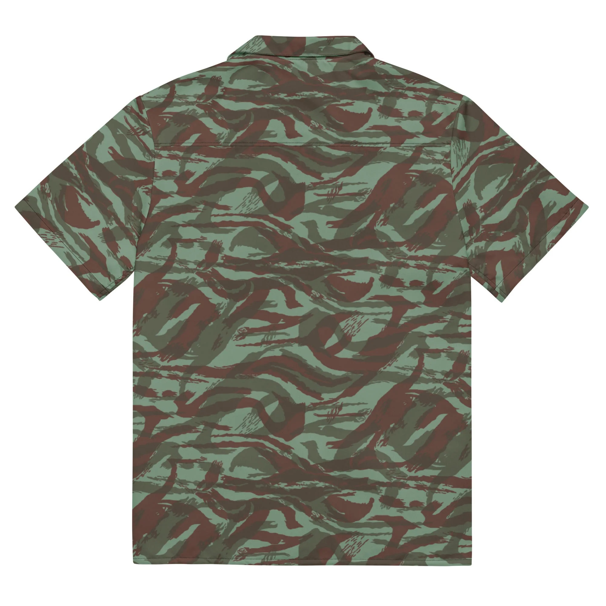 French Lizard Foreign Legion CAMO Unisex Short-Sleeve Button Shirt - Image 11