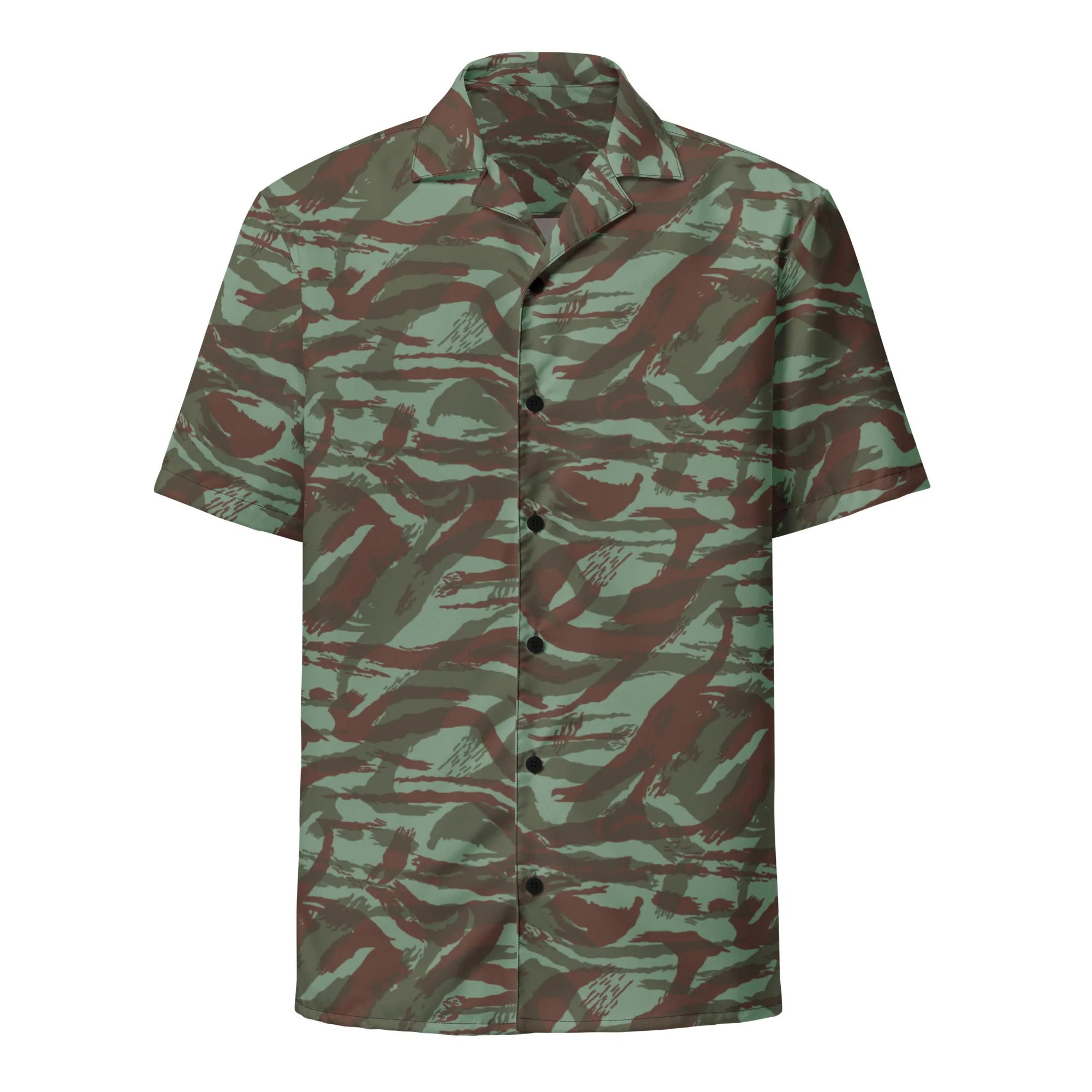 French Lizard Foreign Legion CAMO Unisex Short-Sleeve Button Shirt - Image 12