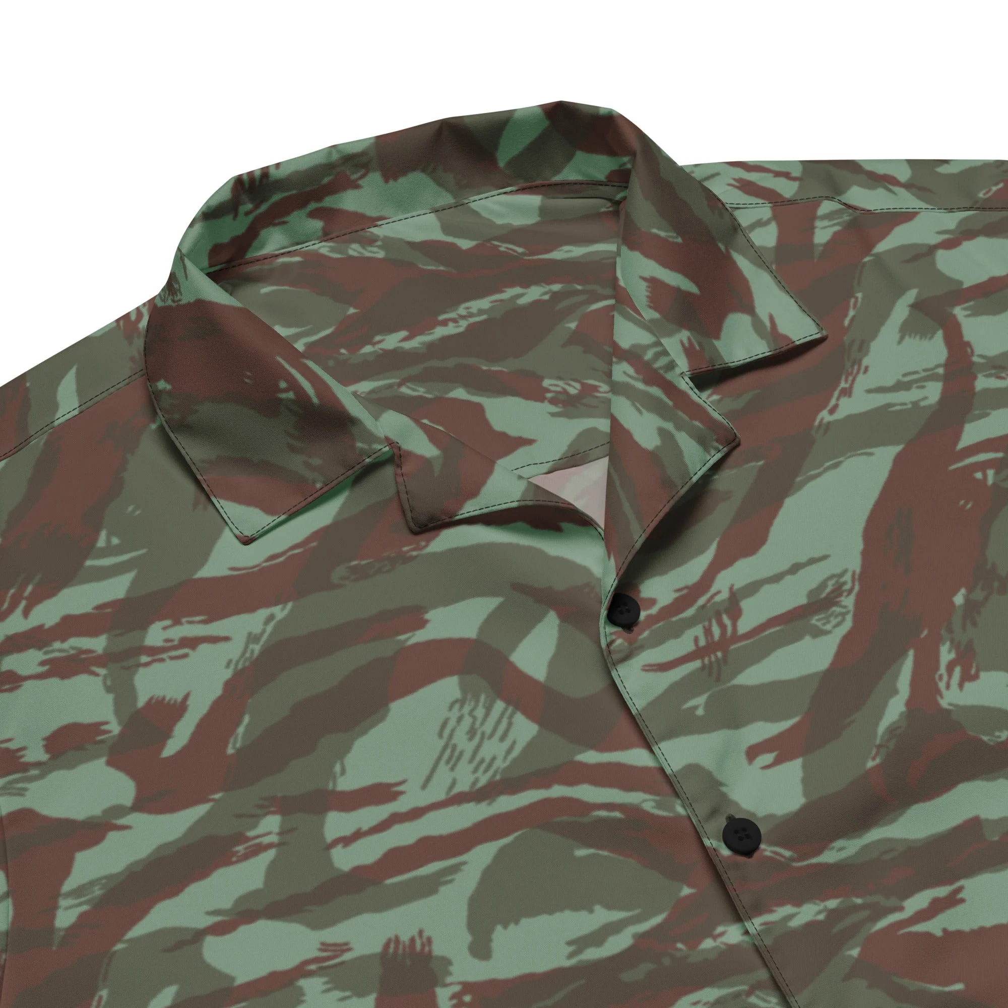 French Lizard Foreign Legion CAMO Unisex Short-Sleeve Button Shirt - Image 2