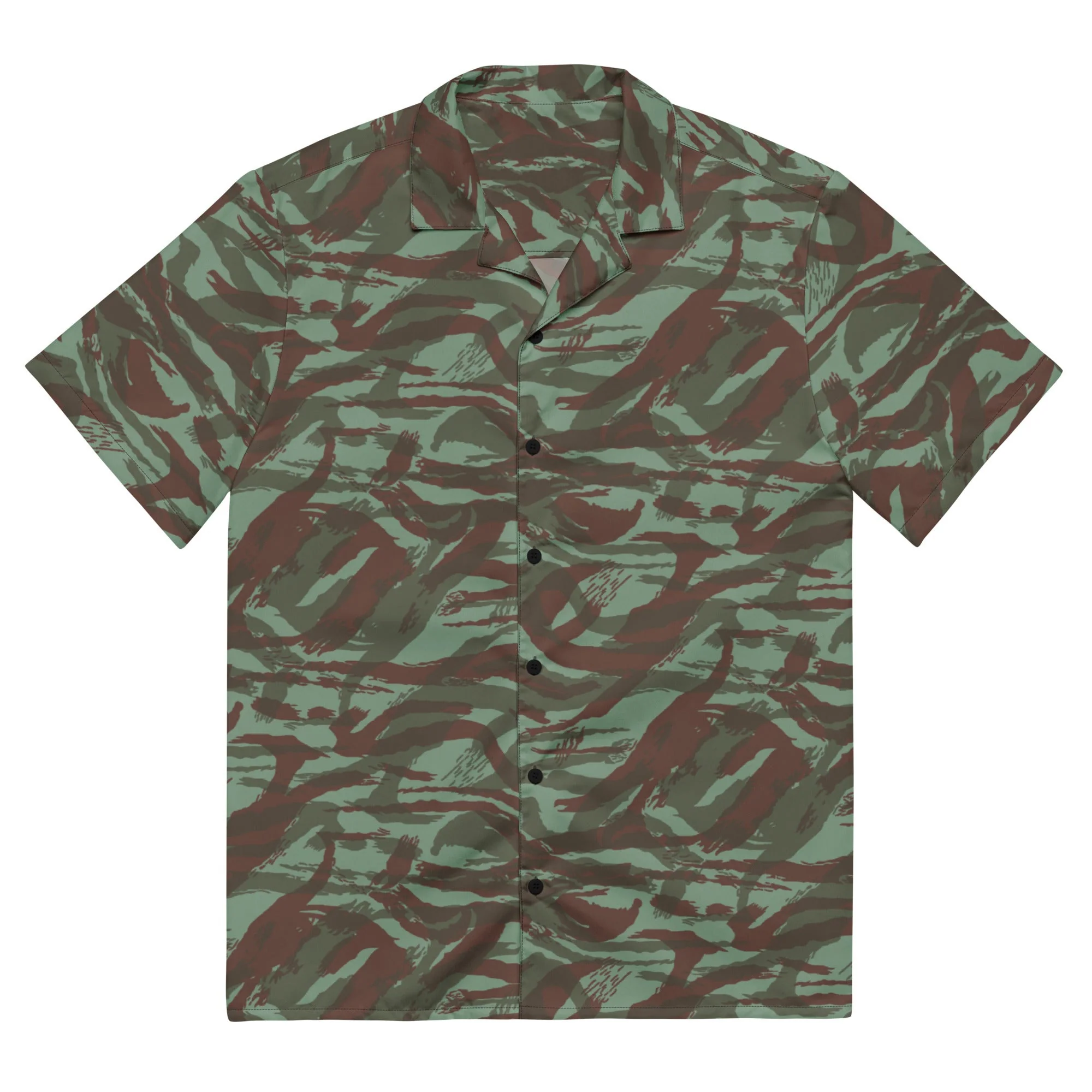 French Lizard Foreign Legion CAMO Unisex Short-Sleeve Button Shirt - Image 3