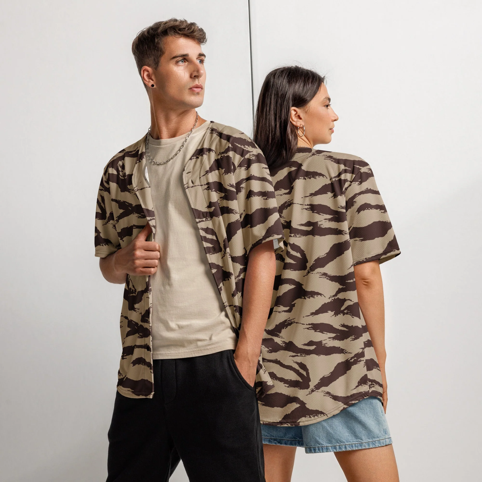 Moroccan Lizard Desert CAMO Unisex Baseball Jersey