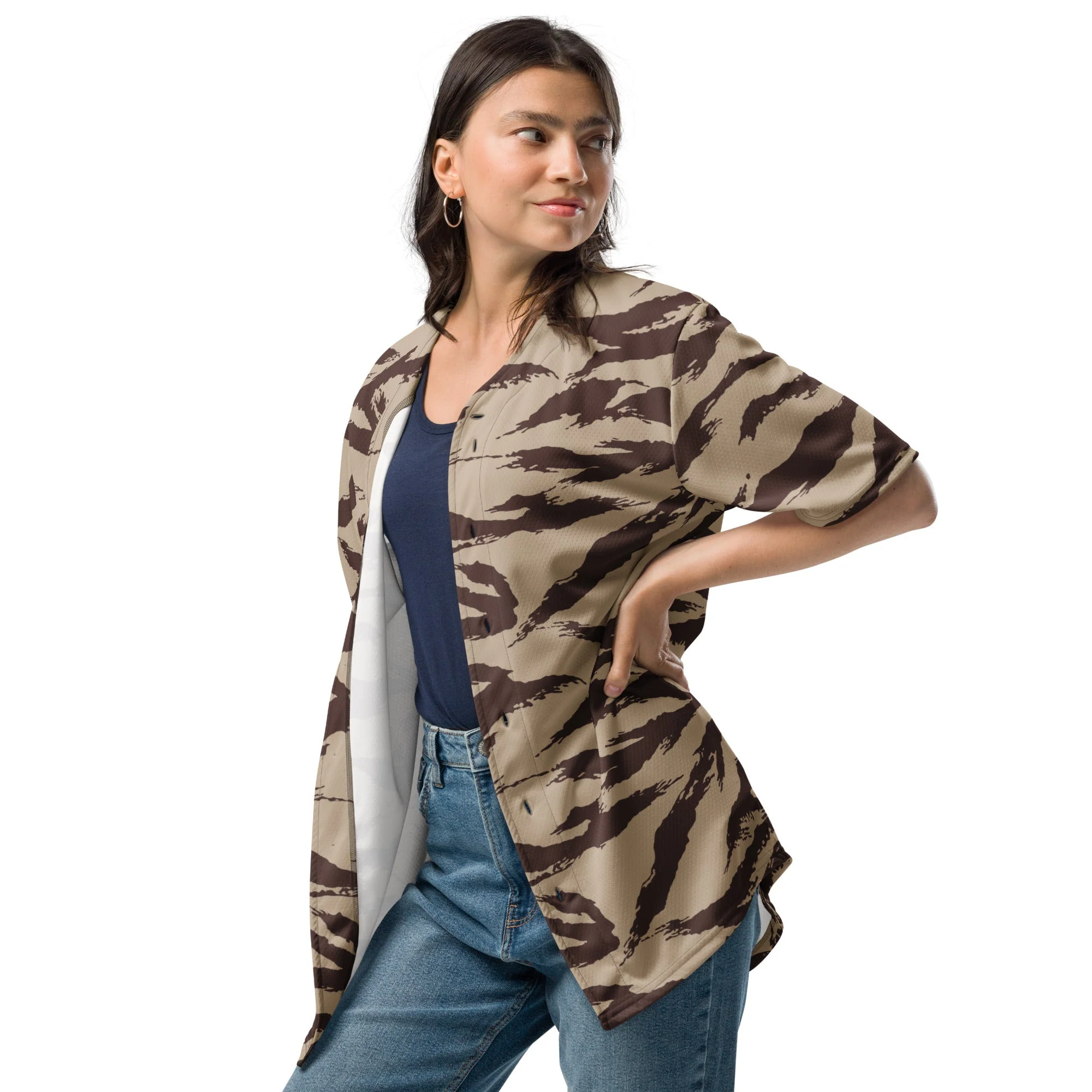 Moroccan Lizard Desert CAMO Unisex Baseball Jersey - Image 3