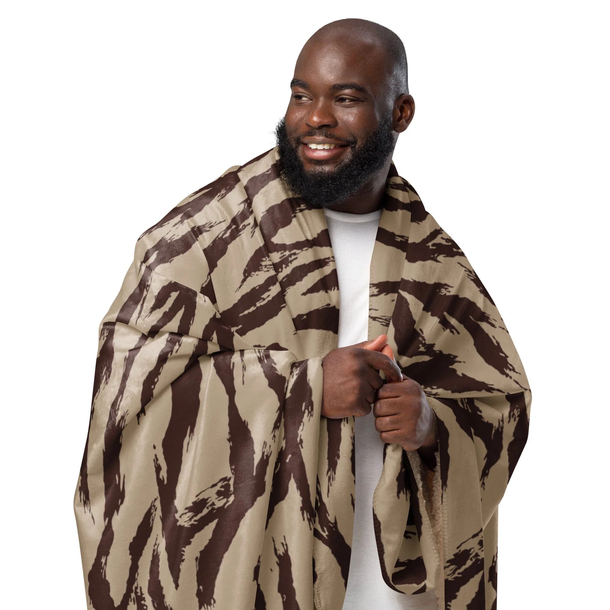 Moroccan Lizard Desert CAMO Sherpa Blanket - Image 8