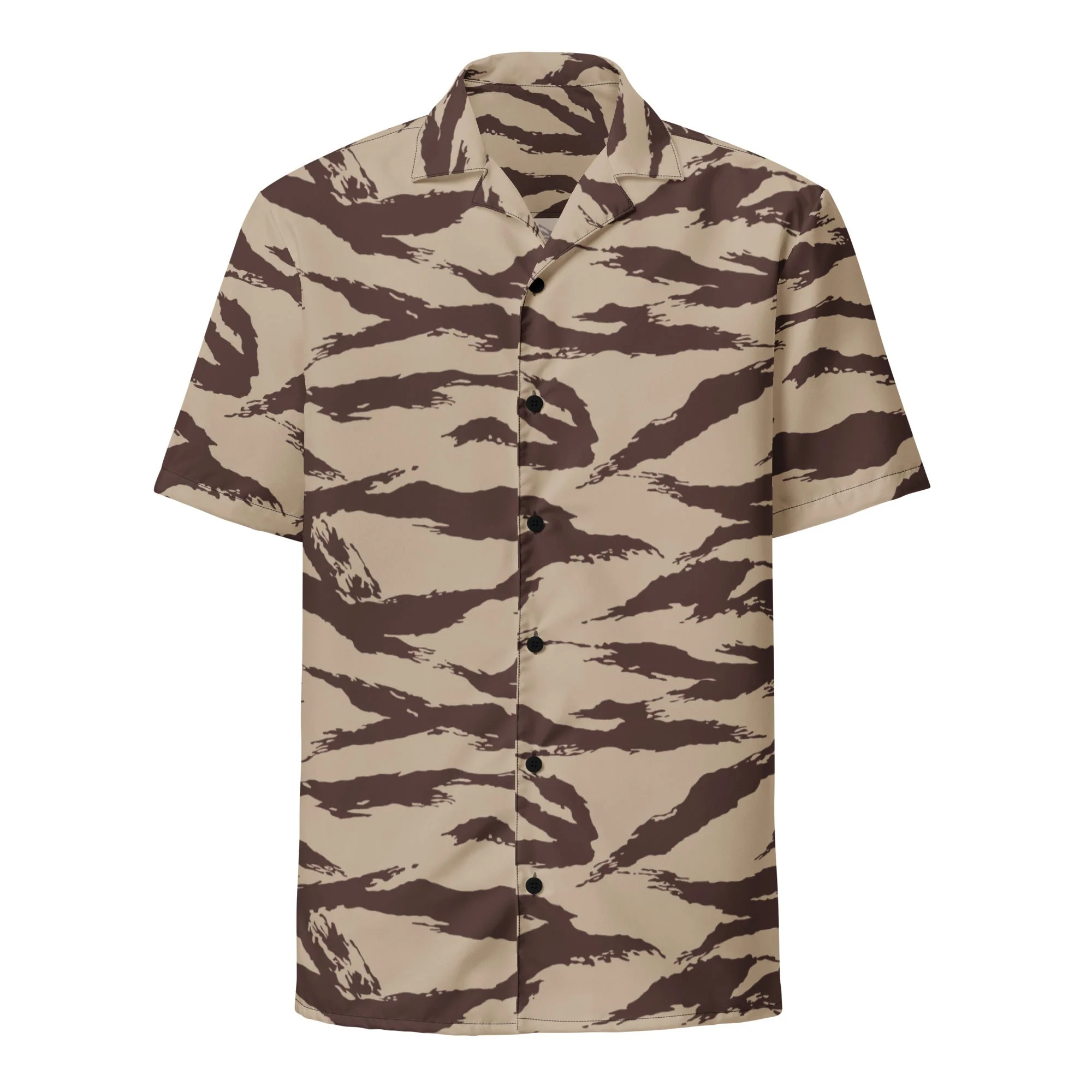 Moroccan Lizard Desert CAMO Unisex Short-Sleeve Button Shirt - Image 12