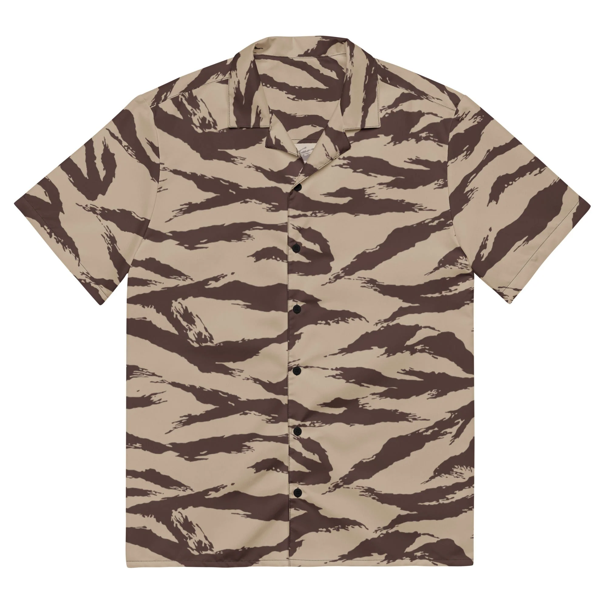 Moroccan Lizard Desert CAMO Unisex Short-Sleeve Button Shirt - Image 3