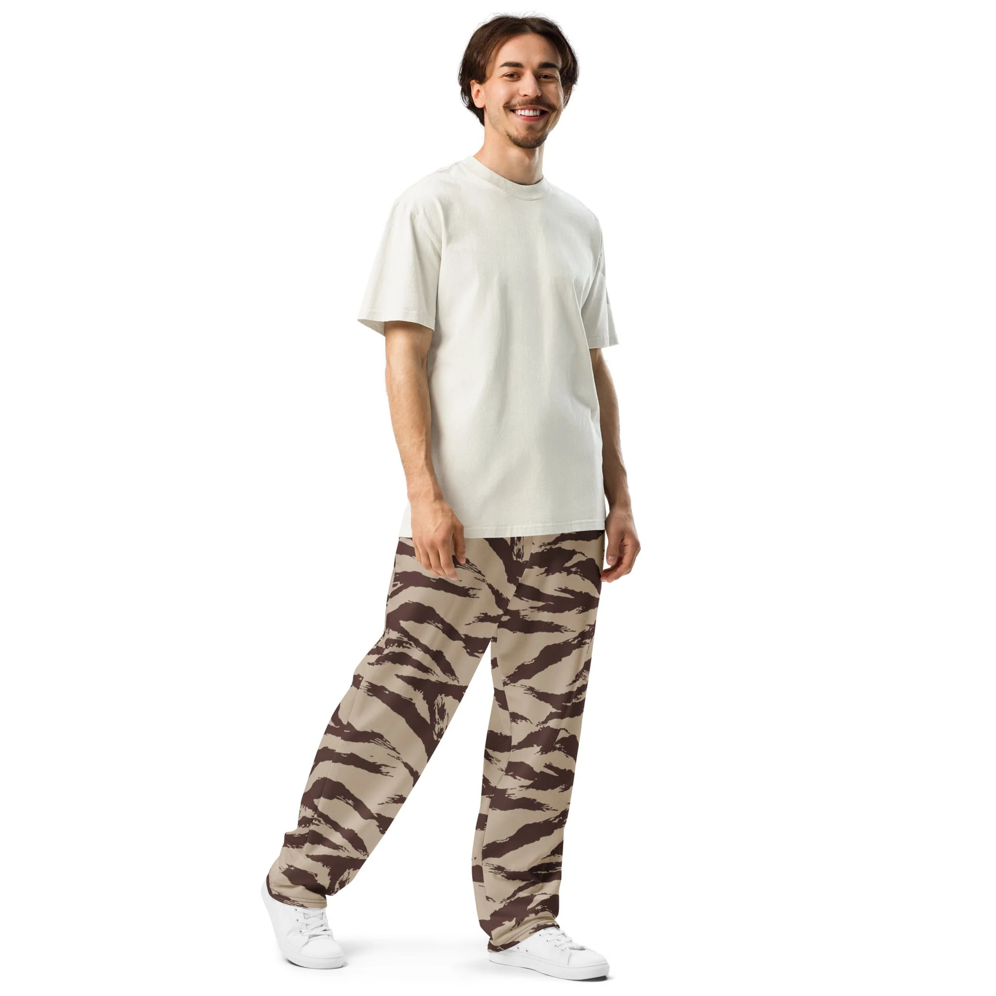 Moroccan Lizard Desert CAMO Unisex Wide-Leg Joggers - Image 2