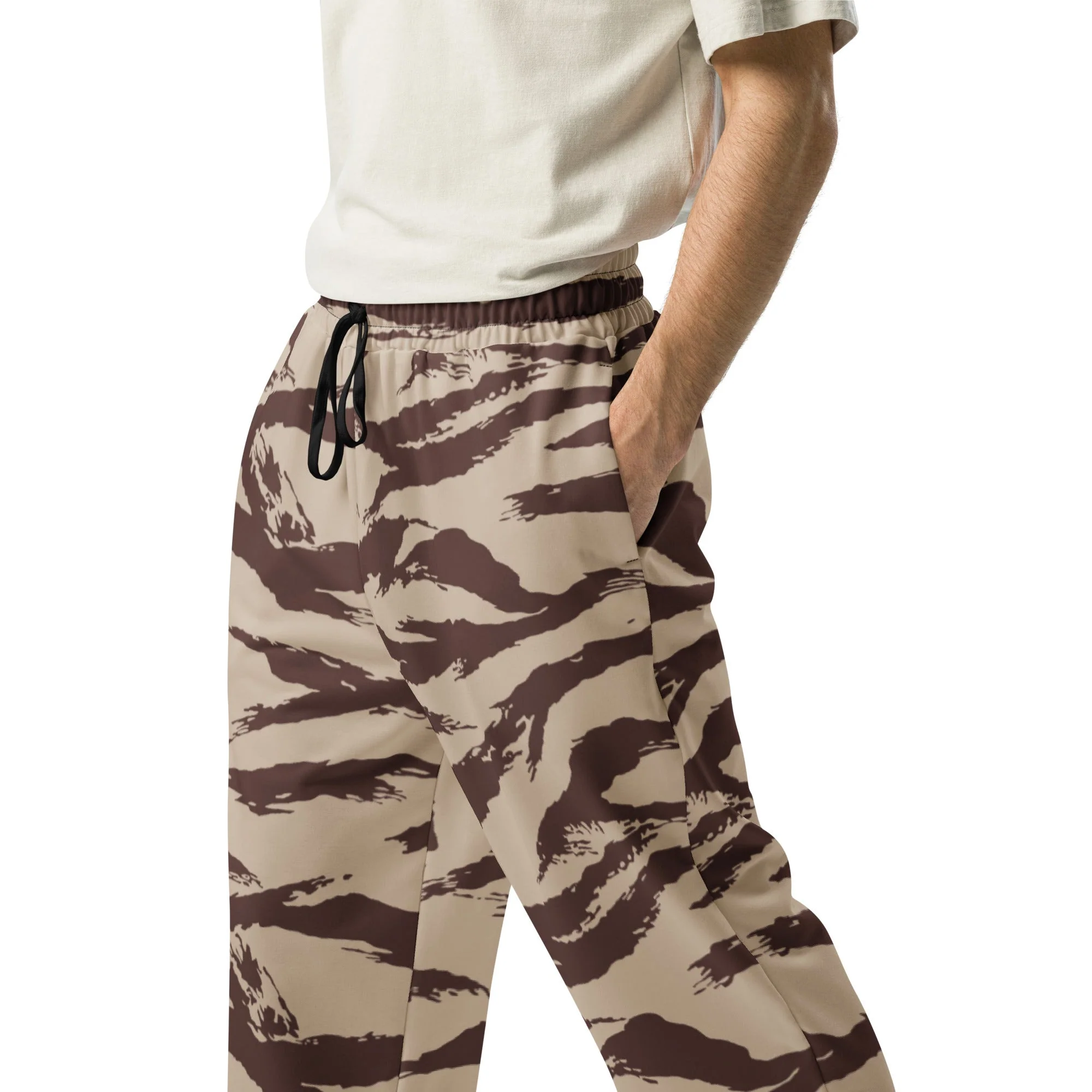 Moroccan Lizard Desert CAMO Unisex Wide-Leg Joggers - Image 4