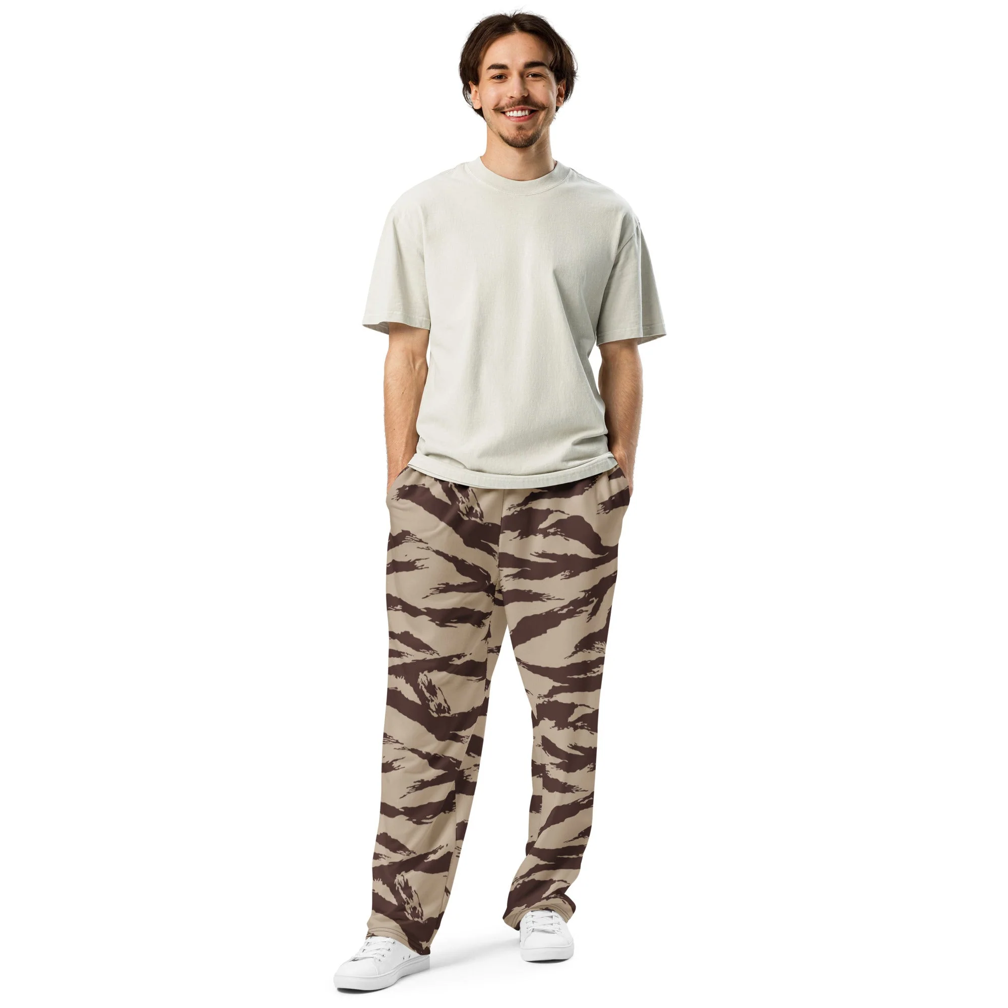 Moroccan Lizard Desert CAMO Unisex Wide-Leg Joggers - Image 5
