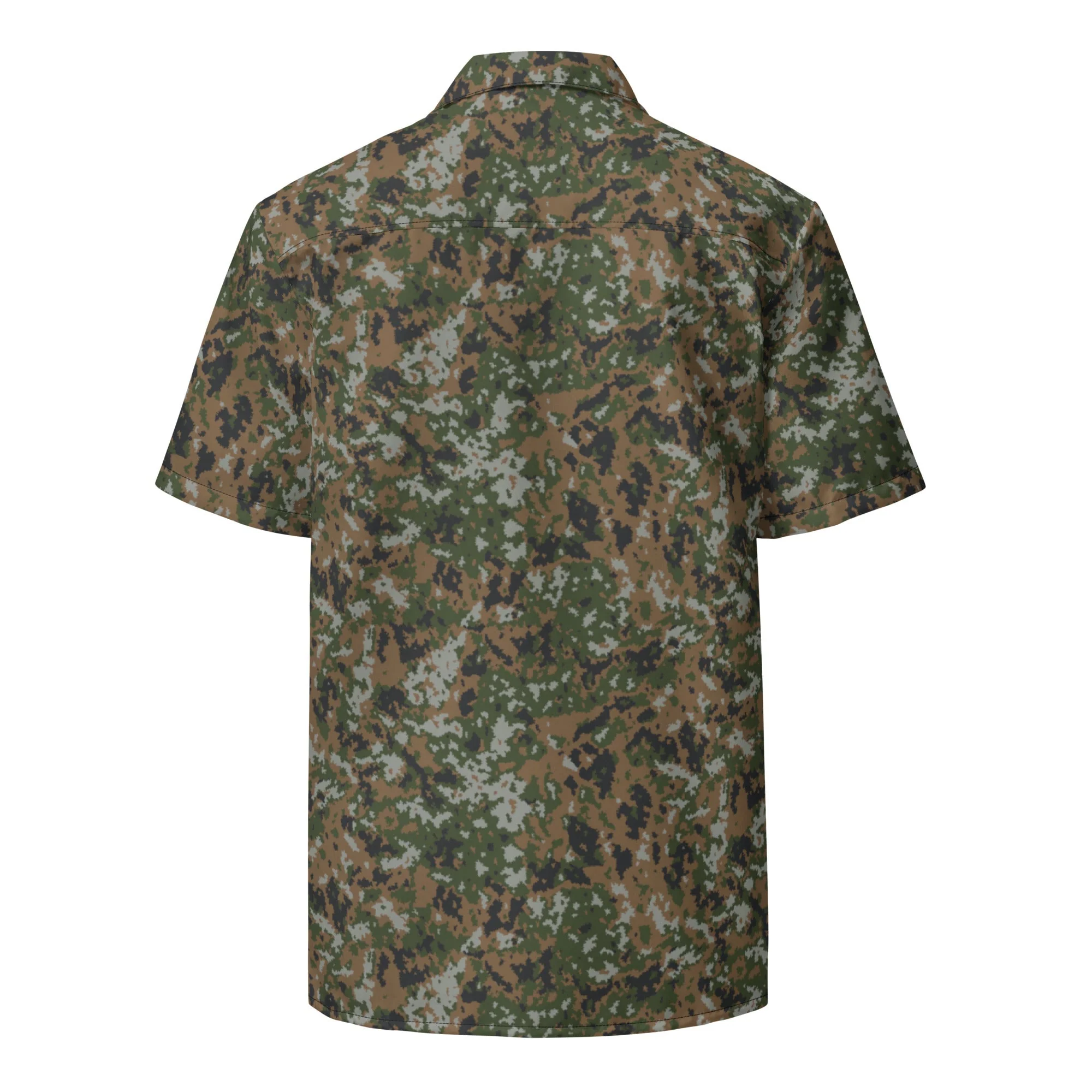 Luxembourg Waldtarndruck CAMO Unisex Short-Sleeve Button Shirt - Image 10