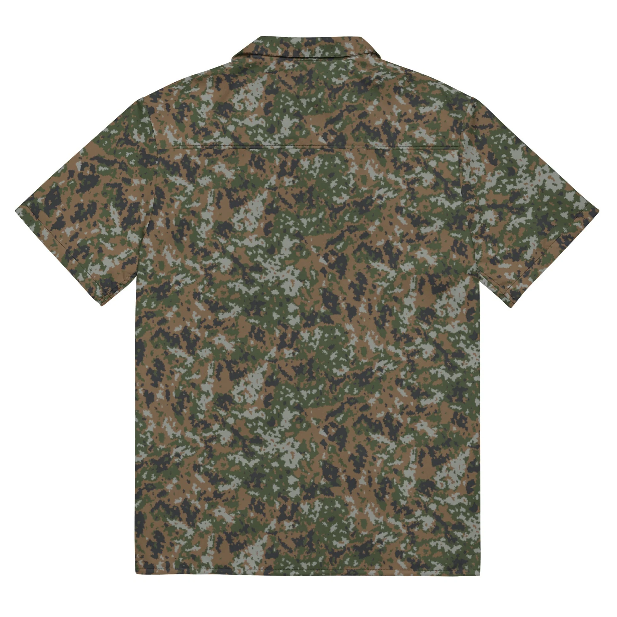 Luxembourg Waldtarndruck CAMO Unisex Short-Sleeve Button Shirt - Image 9