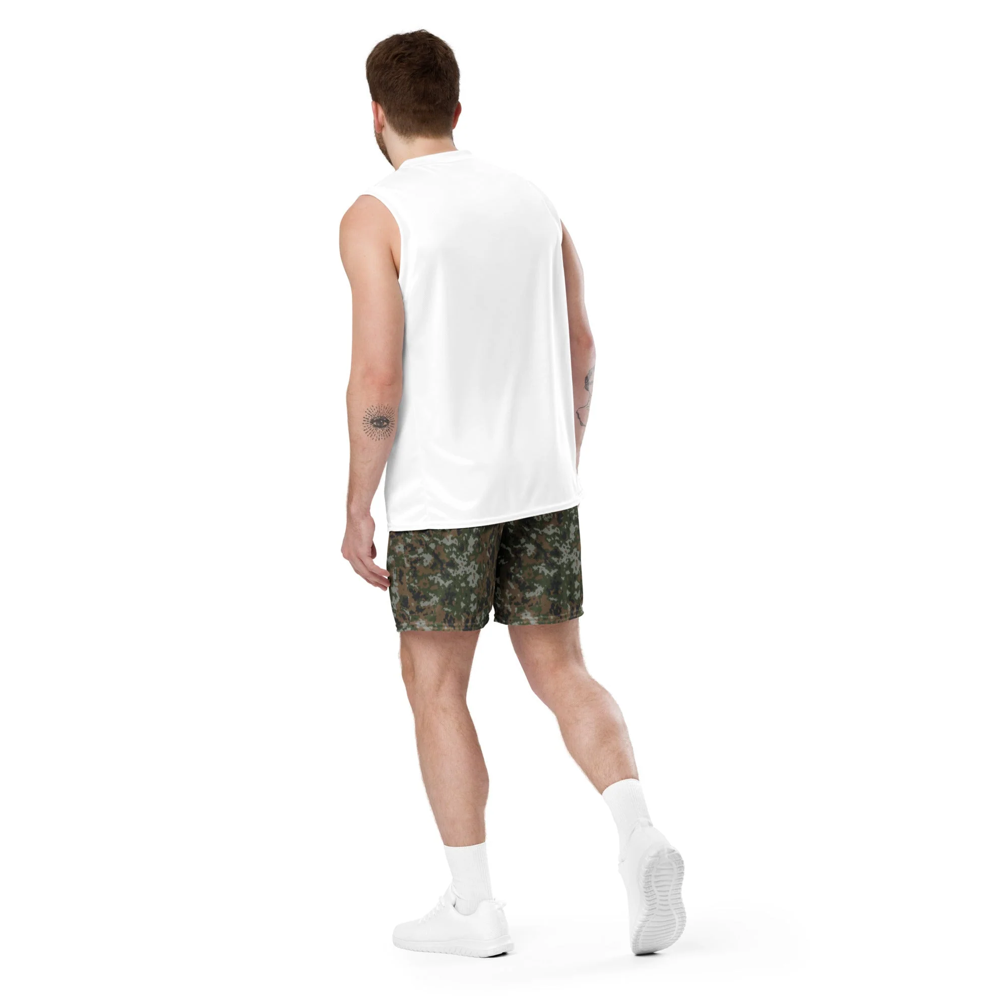 Luxembourg Waldtarndruck CAMO Unisex Mesh Shorts - Image 15
