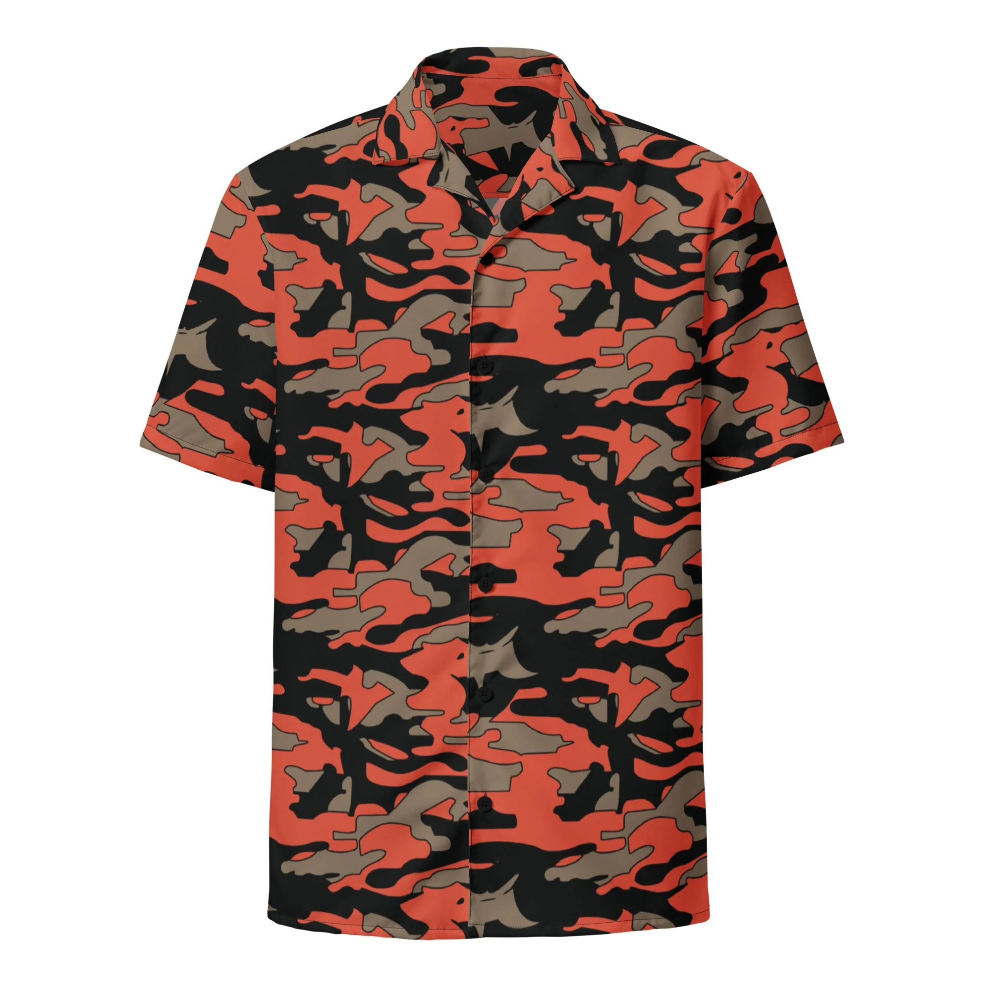 Malaysian BOMBA Firefighter CAMO Unisex Short-Sleeve Button Shirt - Image 14