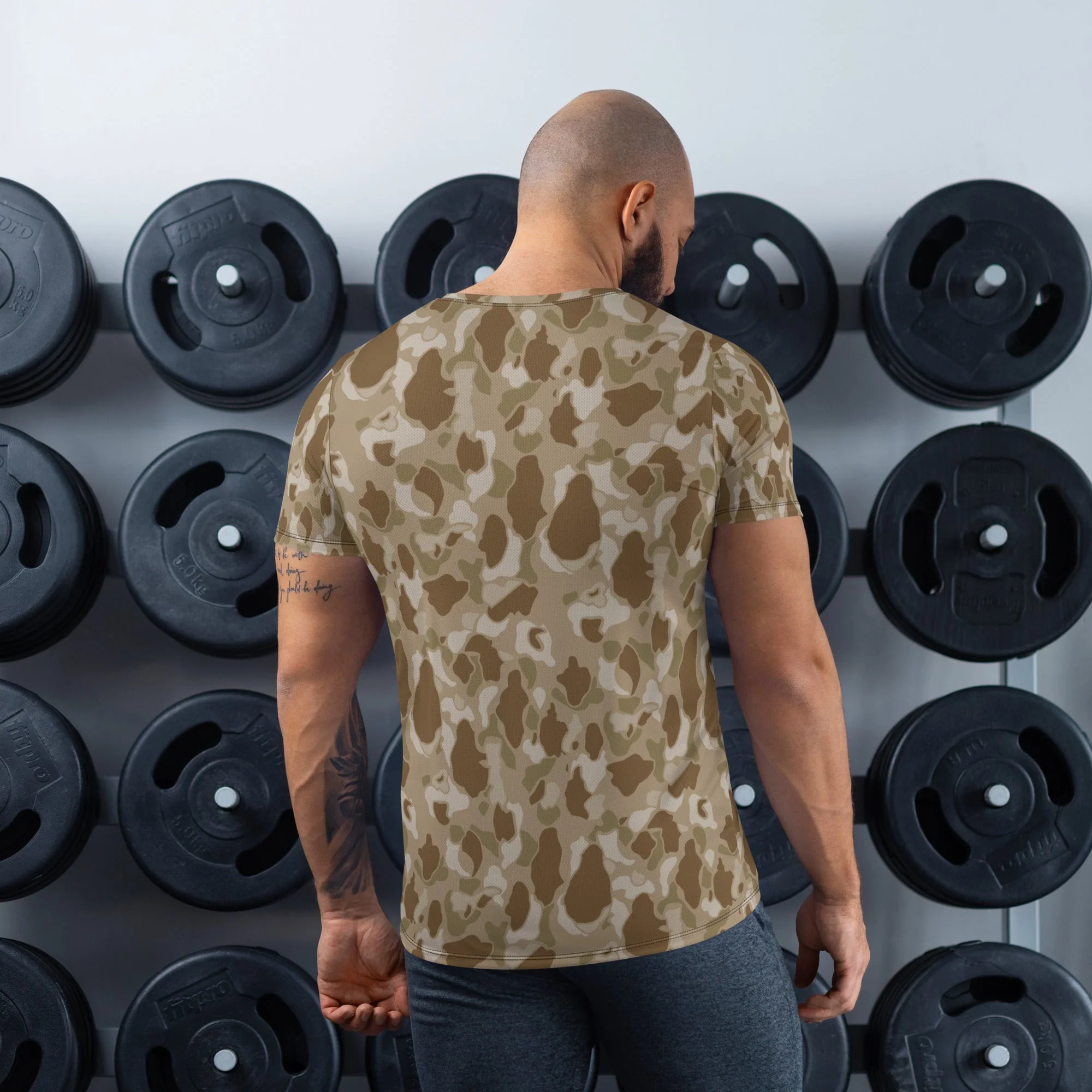 American Frog Skin Arid CAMO Mens Athletic T-Shirt - Image 2