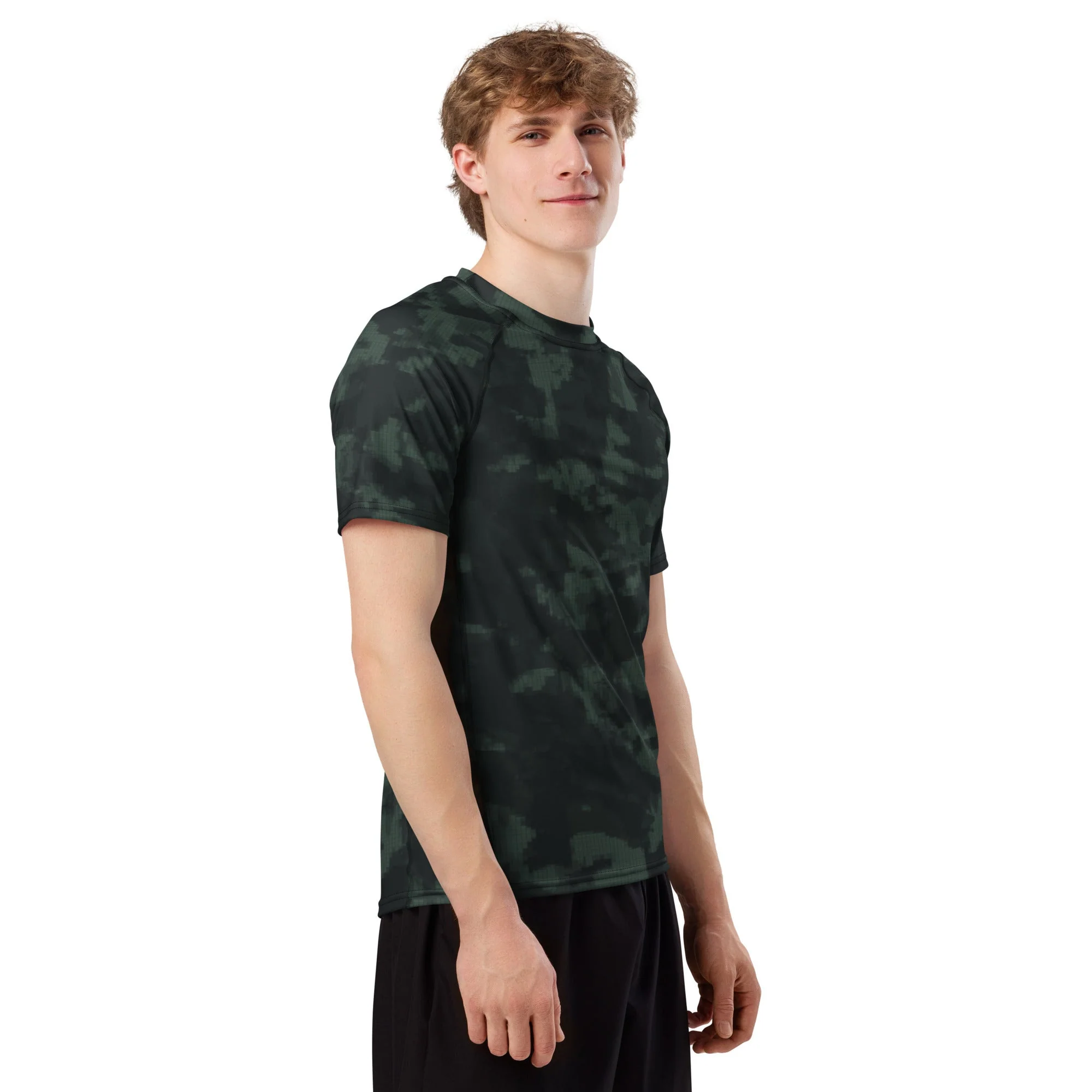 Metal Gear Solid (MGS) Night Desert CAMO Mens Short-Sleeve Rash Guard - Image 3