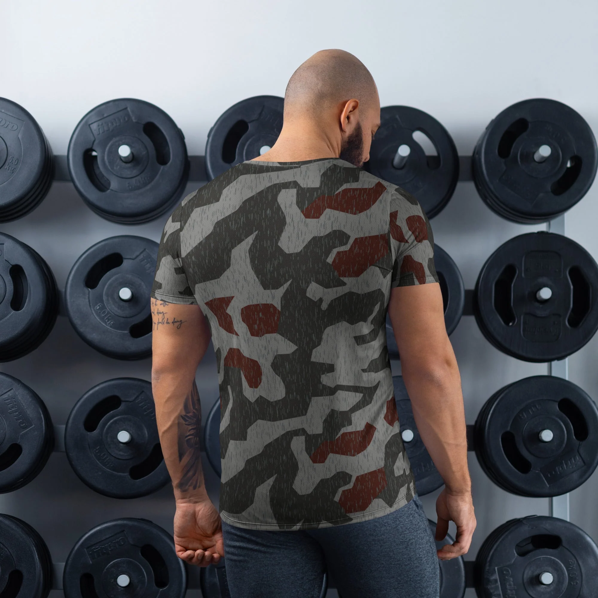 Metal Gear Solid (MGS) Splittermuster Rain Autumn CAMO Mens Athletic T-Shirt - Image 2