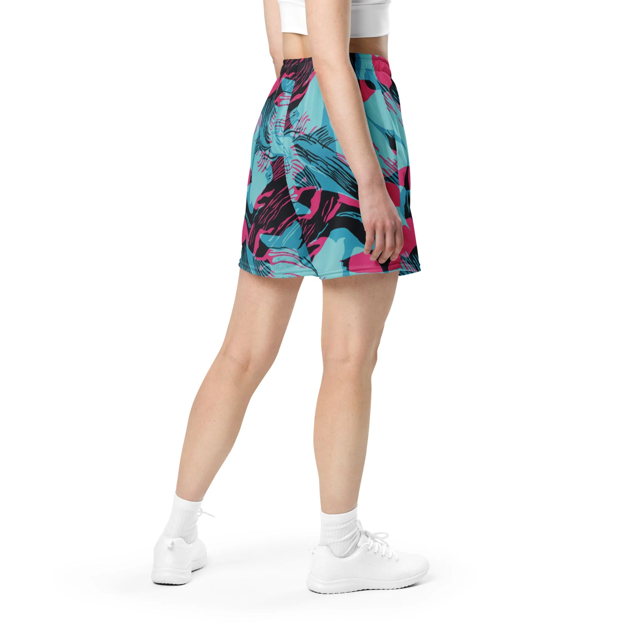 Miami Brushstroke CAMO Unisex Mesh Shorts - Image 13