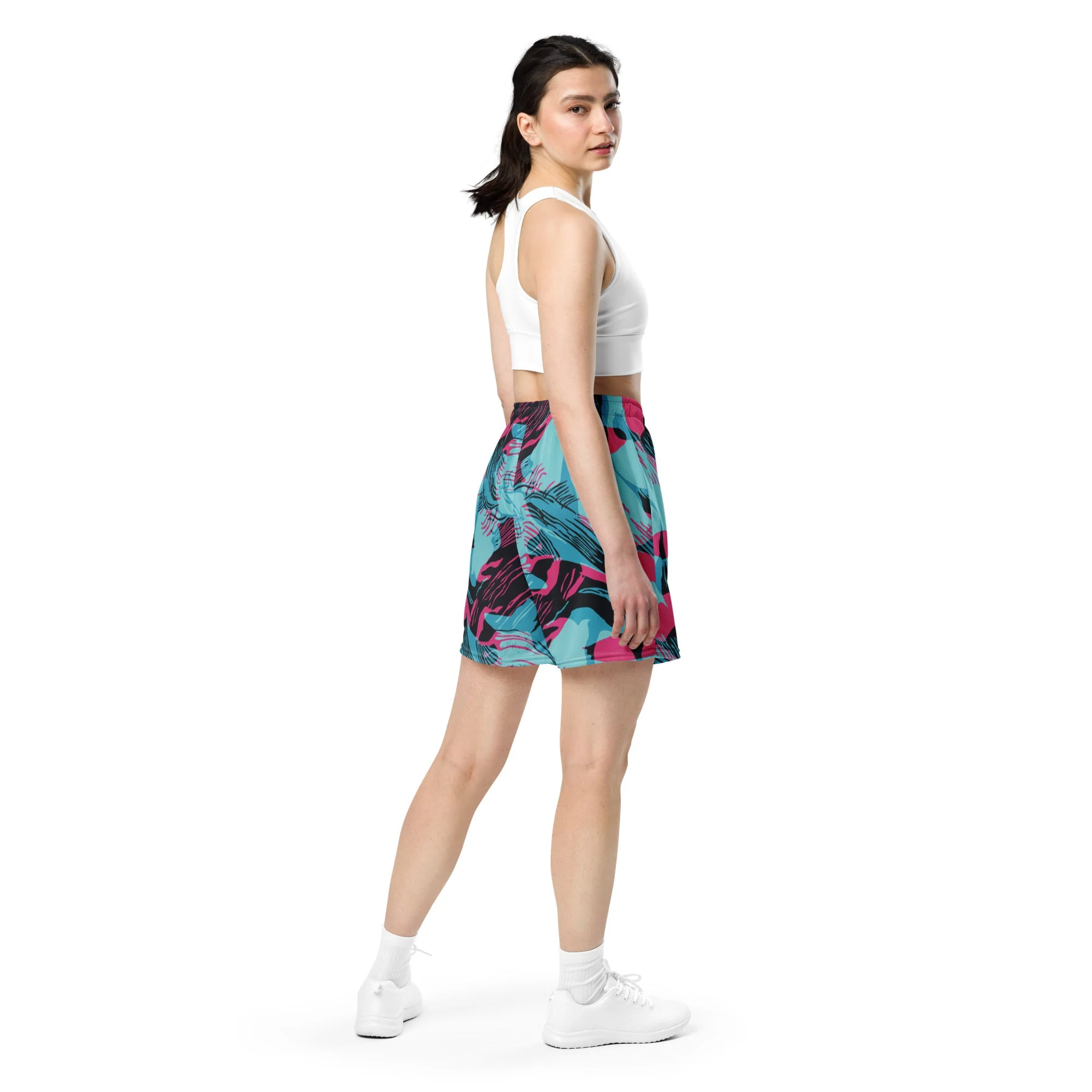 Miami Brushstroke CAMO Unisex Mesh Shorts - Image 15