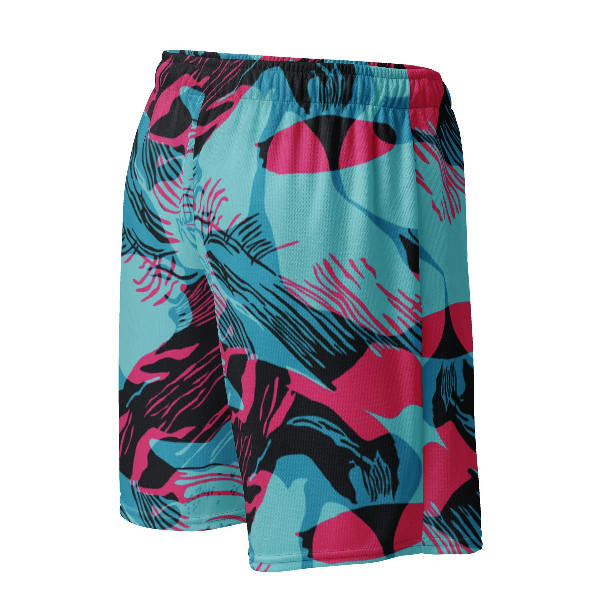Miami Brushstroke CAMO Unisex Mesh Shorts - Image 17