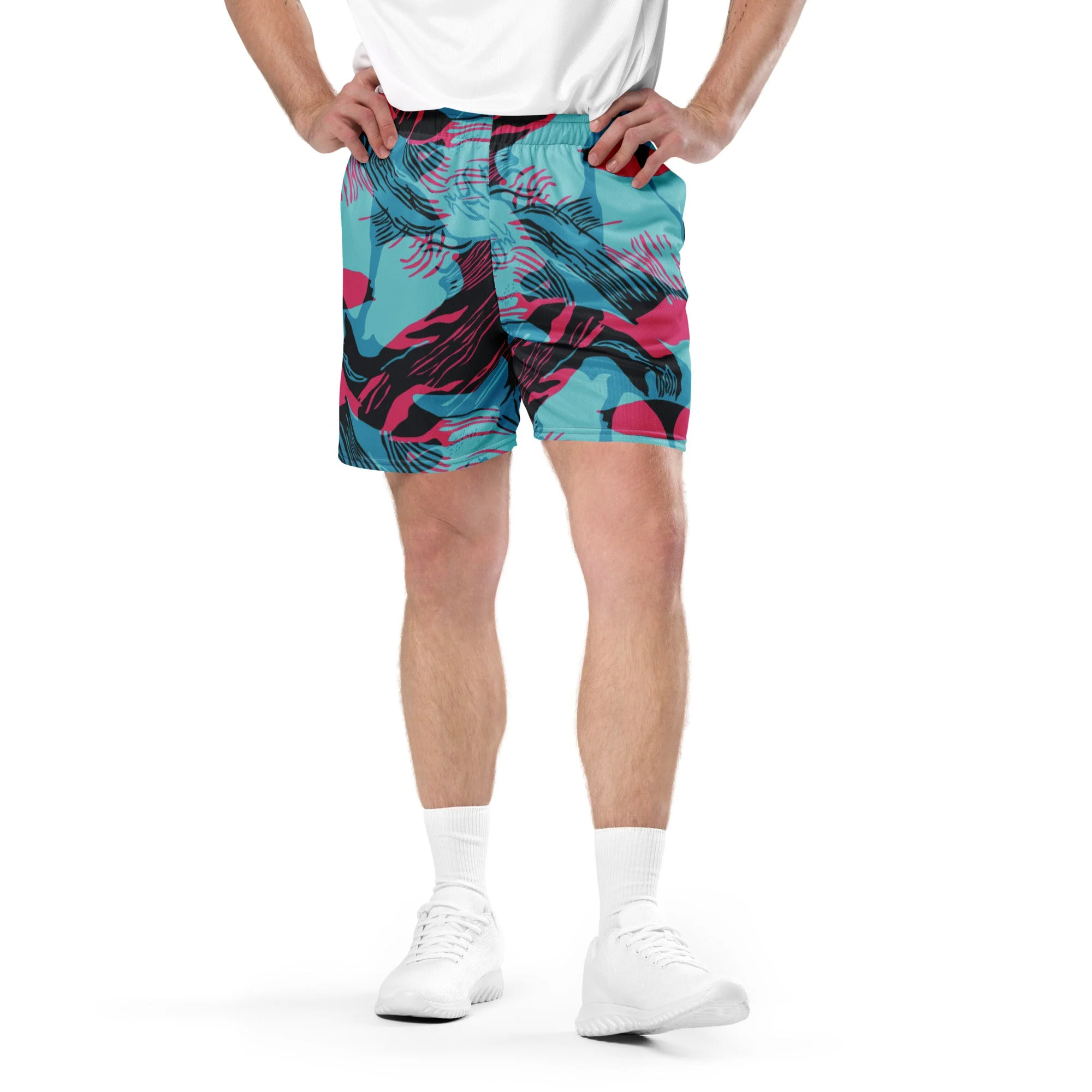 Miami Brushstroke CAMO Unisex Mesh Shorts - Image 3