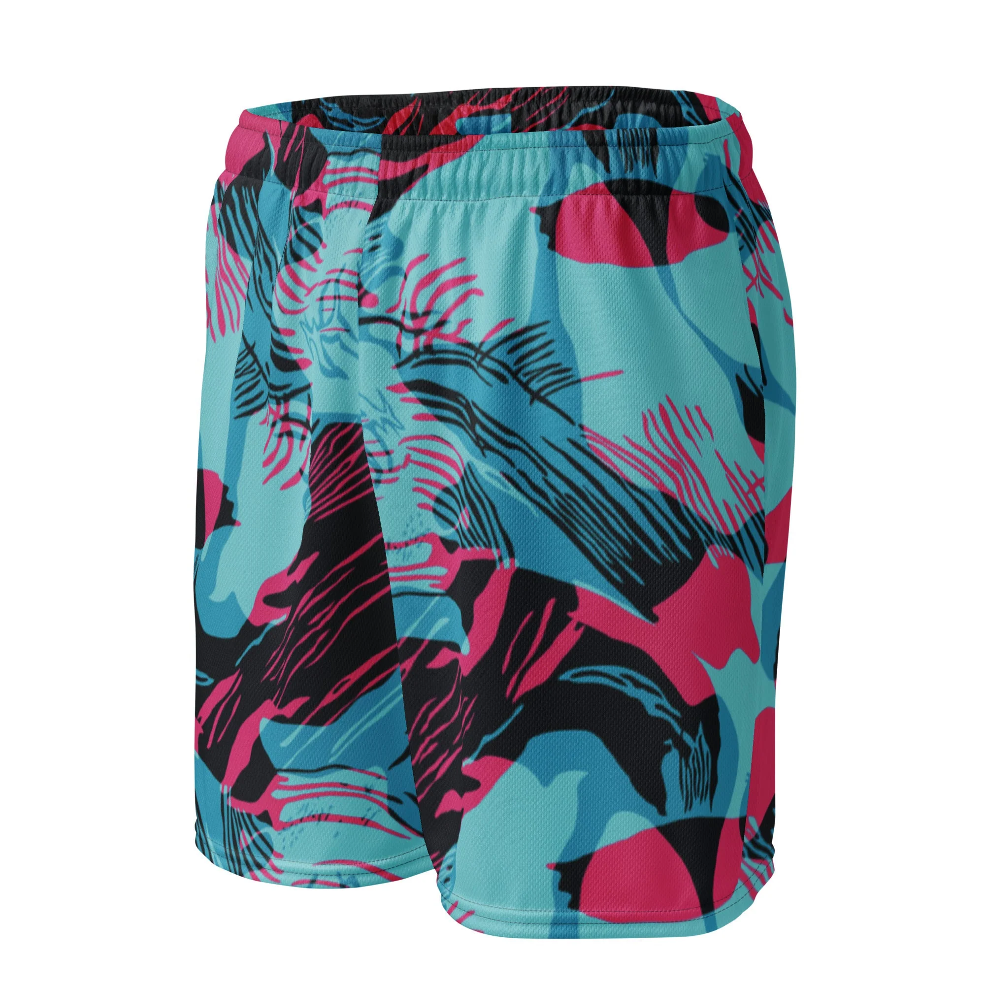 Miami Brushstroke CAMO Unisex Mesh Shorts - Image 6