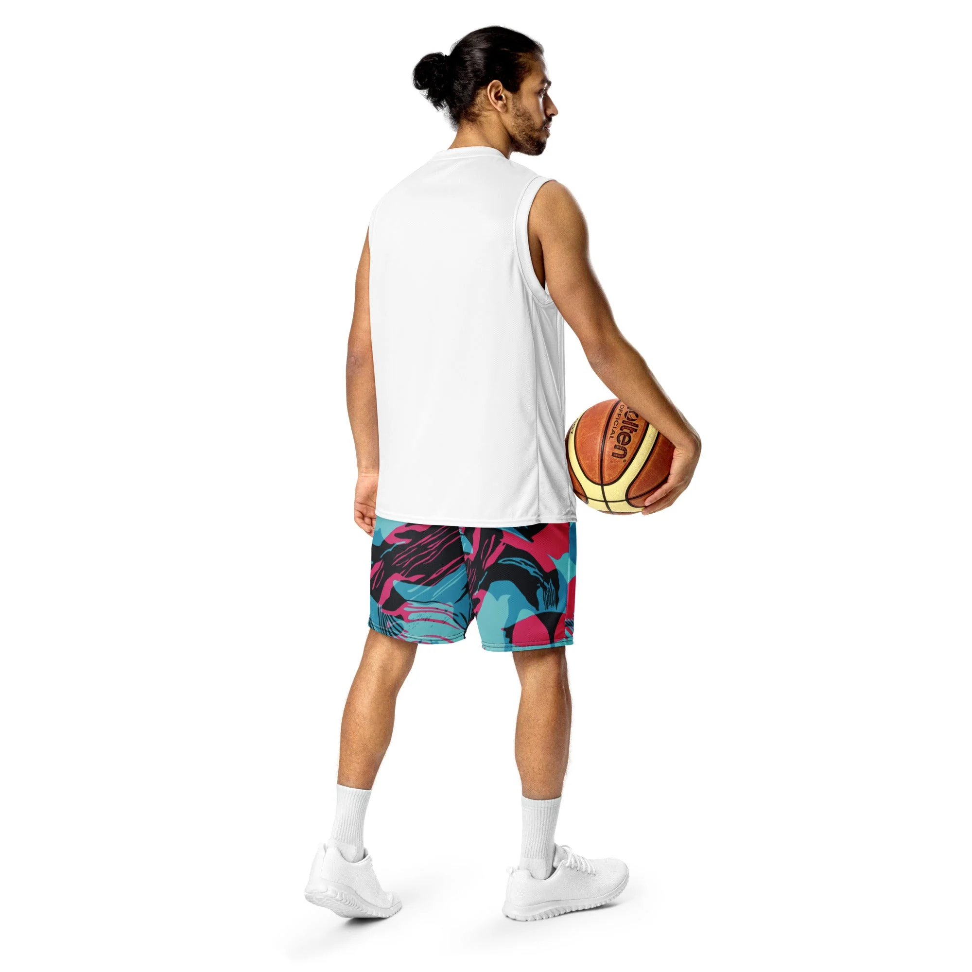 Miami Brushstroke CAMO Unisex Mesh Shorts - Image 7