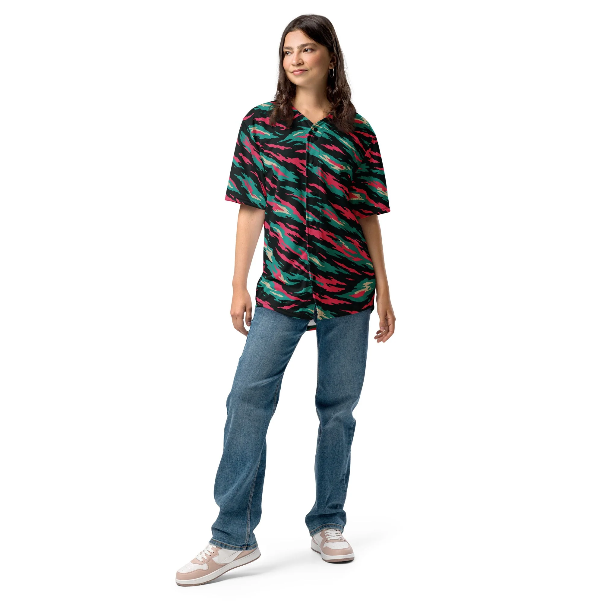 Miami Lizard CAMO Unisex Baseball Jersey - Image 12
