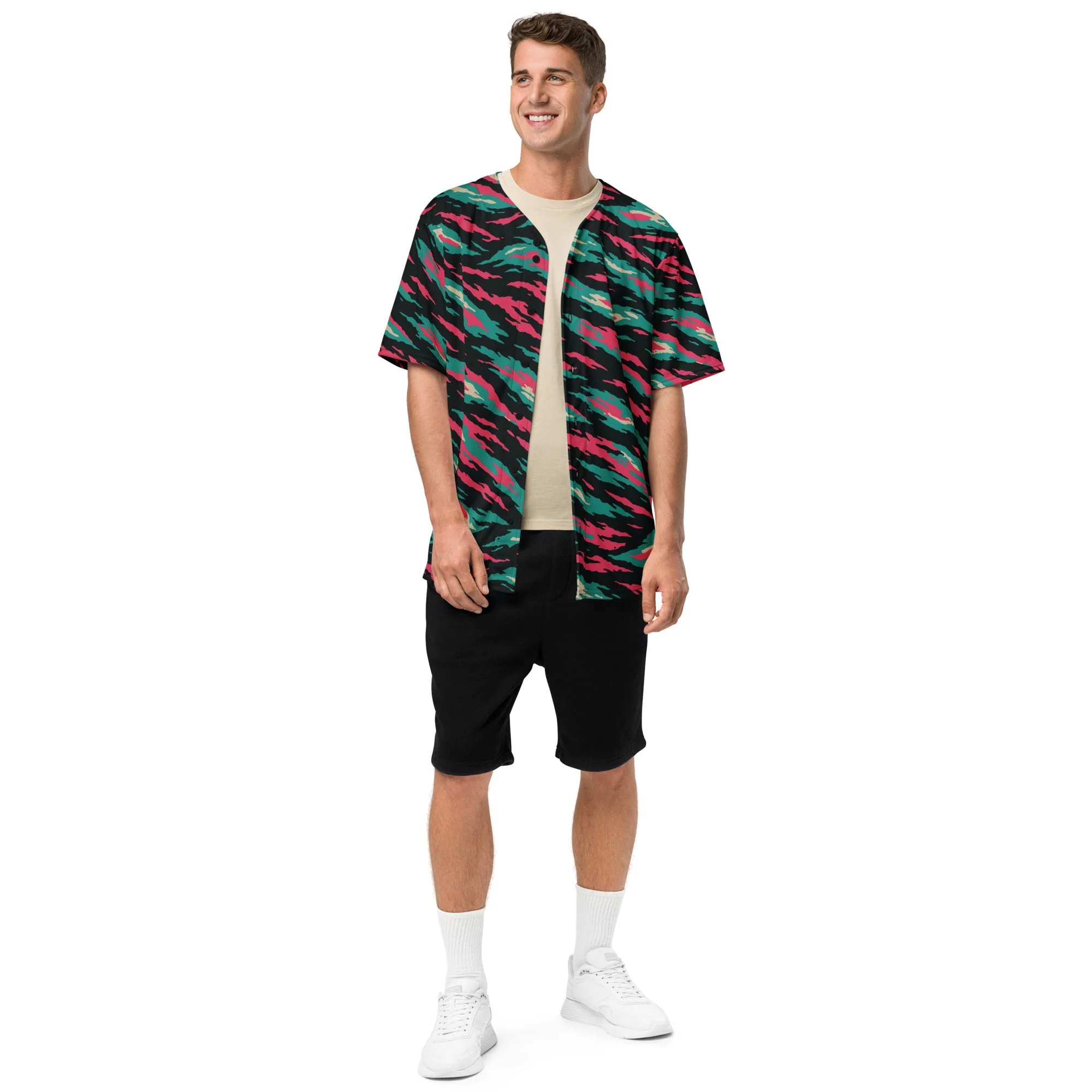 Miami Lizard CAMO Unisex Baseball Jersey - Image 14