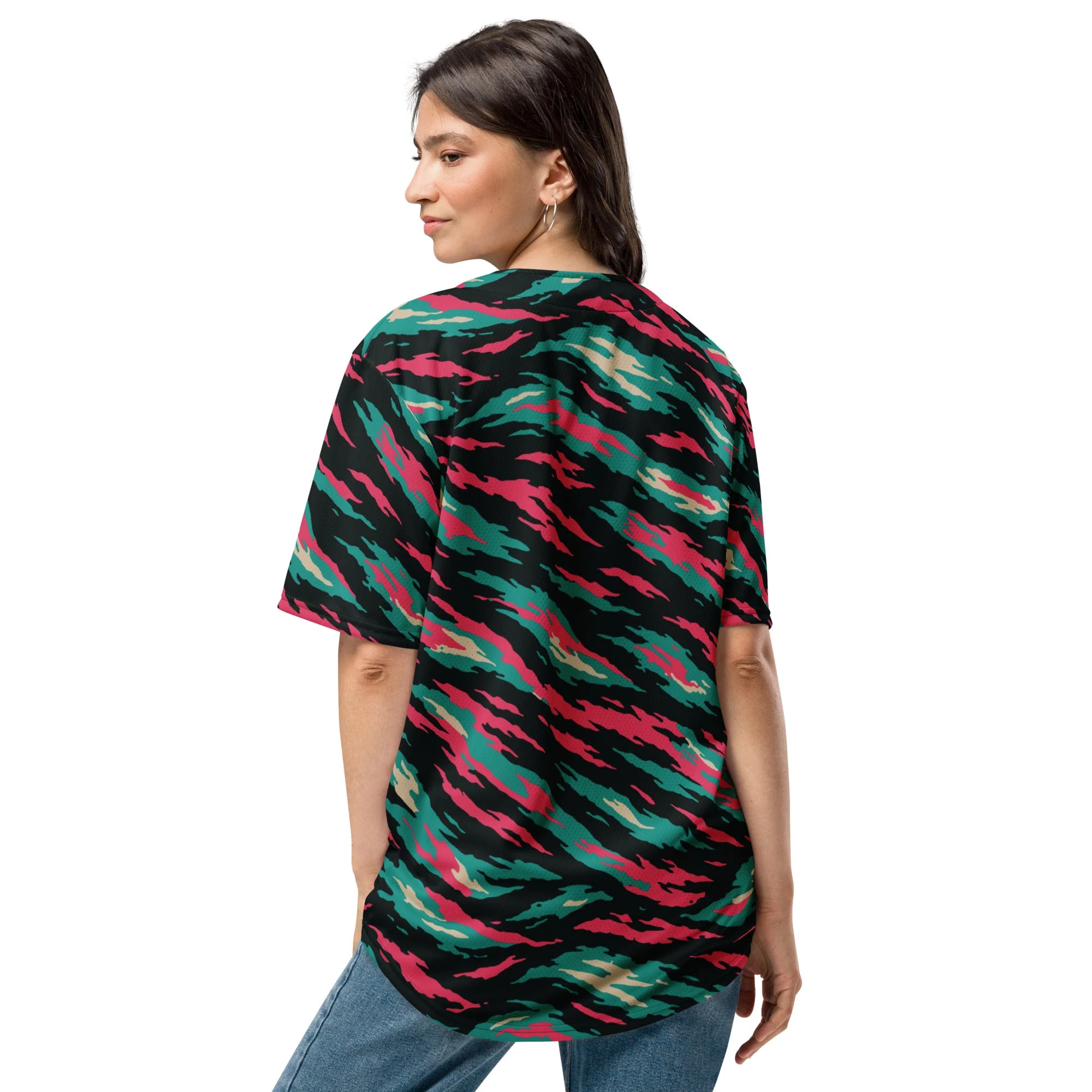 Miami Lizard CAMO Unisex Baseball Jersey - Image 4