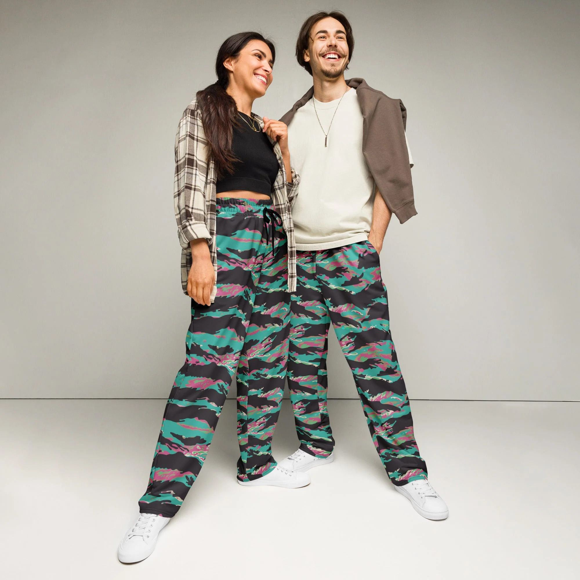 Miami Tiger Stripe CAMO Unisex Wide-Leg Joggers