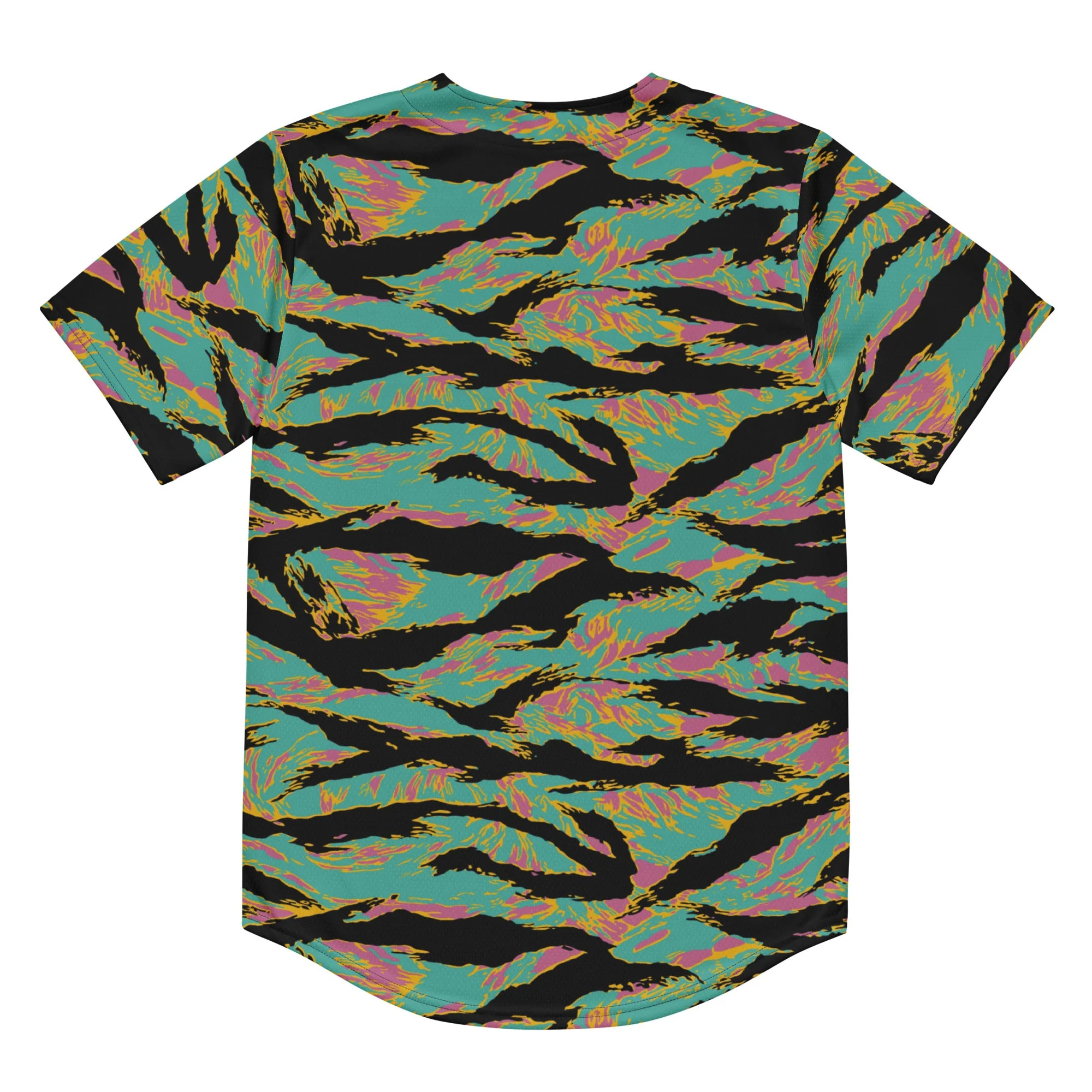 American Tiger Stripe Miami Sunset CAMO Unisex Baseball Jersey - Image 13