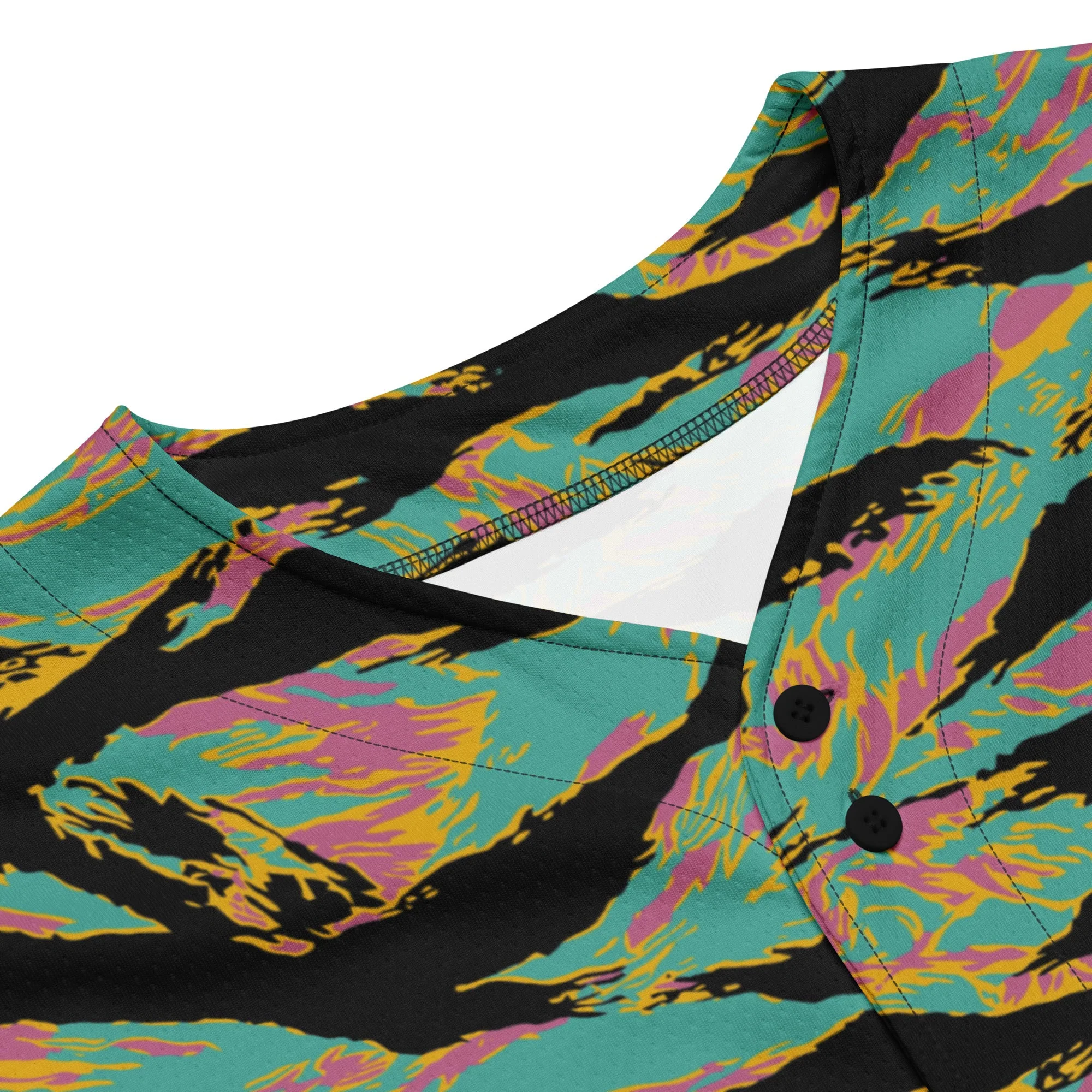 American Tiger Stripe Miami Sunset CAMO Unisex Baseball Jersey - Image 15