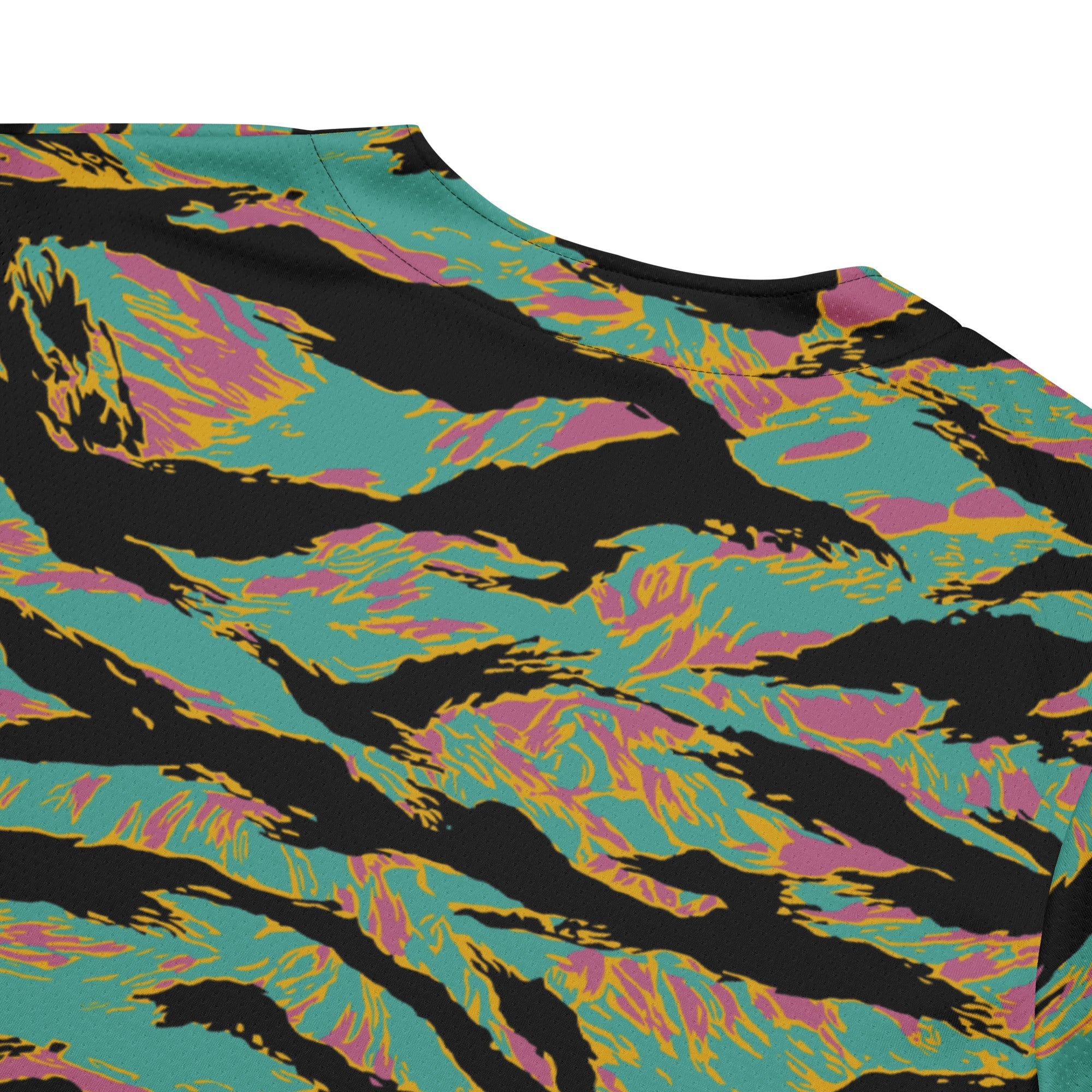 American Tiger Stripe Miami Sunset CAMO Unisex Baseball Jersey - Image 5