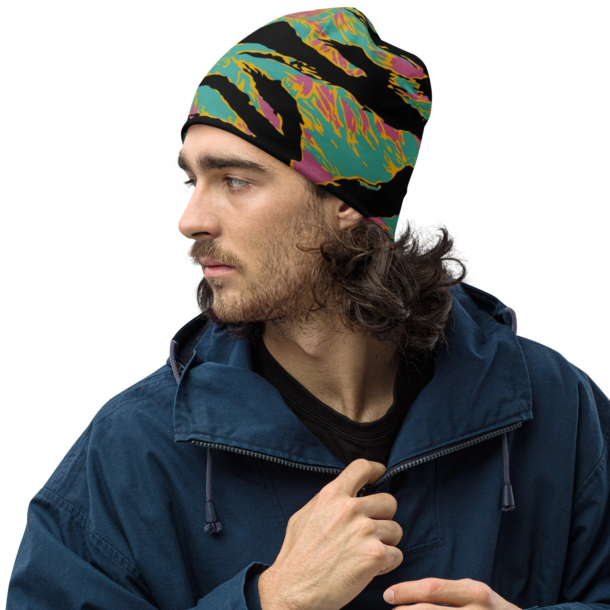 American Tiger Stripe Miami Sunset CAMO Beanie