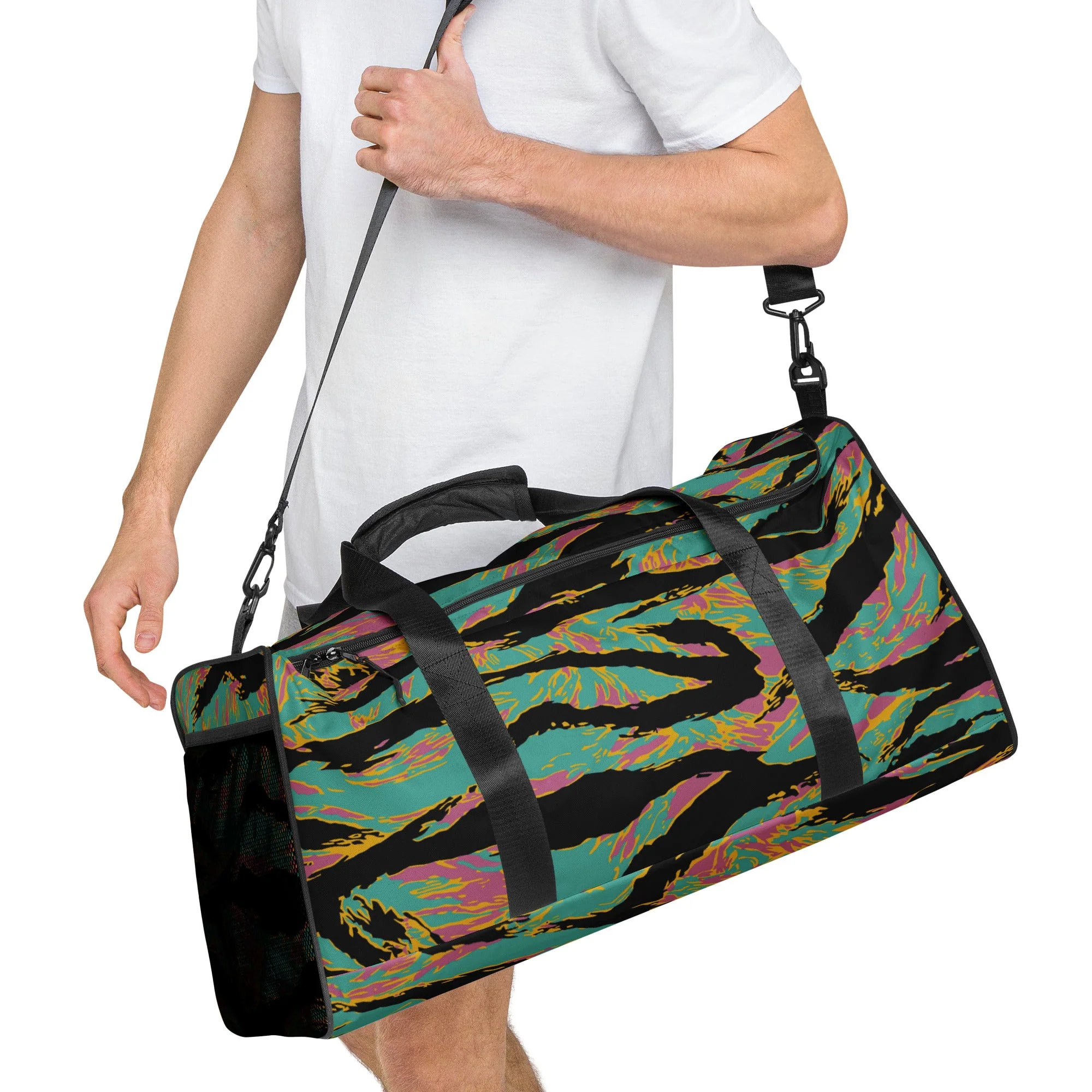 American Tiger Stripe Miami Sunset CAMO Duffle Bag