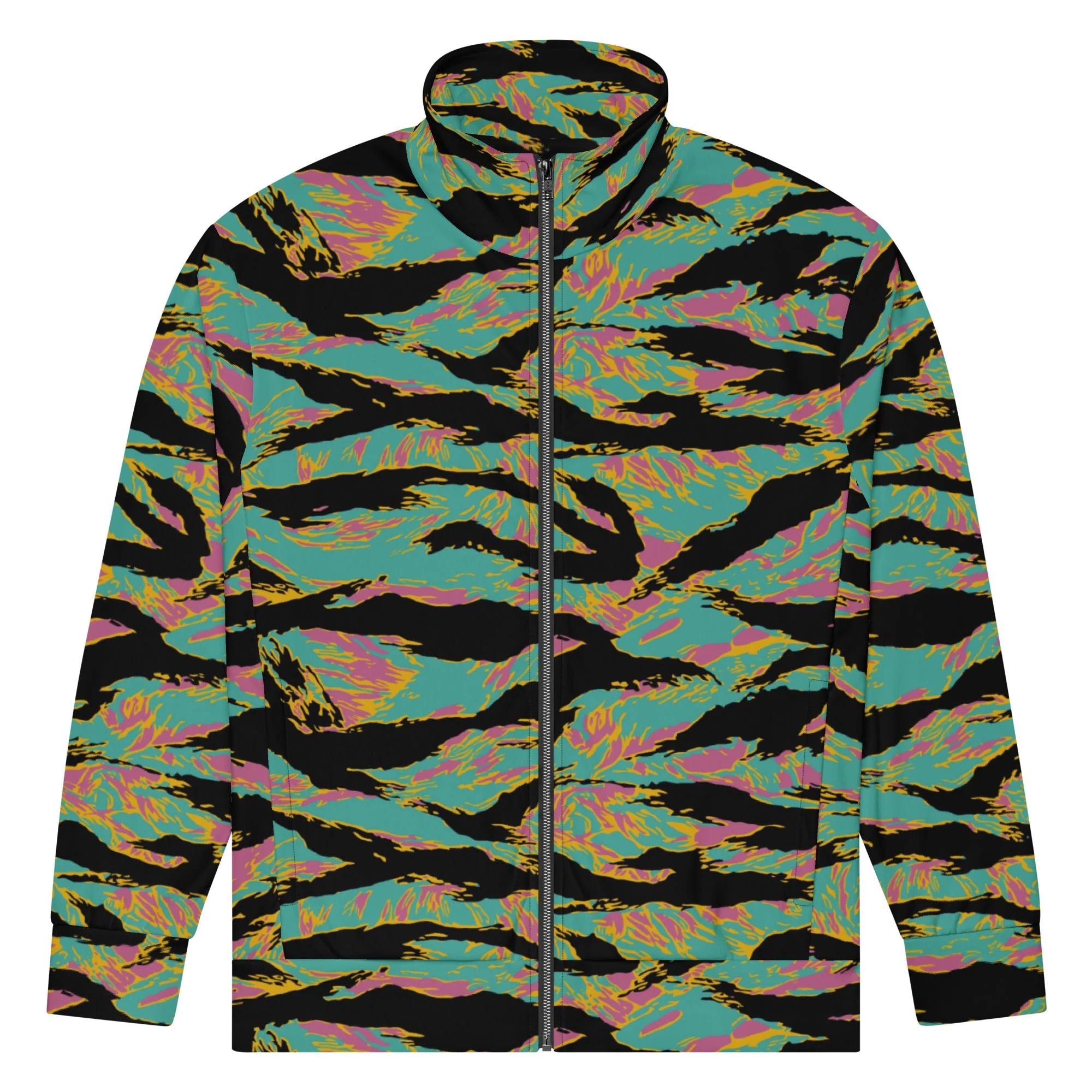 American Tiger Stripe Miami Sunset CAMO Unisex Track Jacket - Image 10