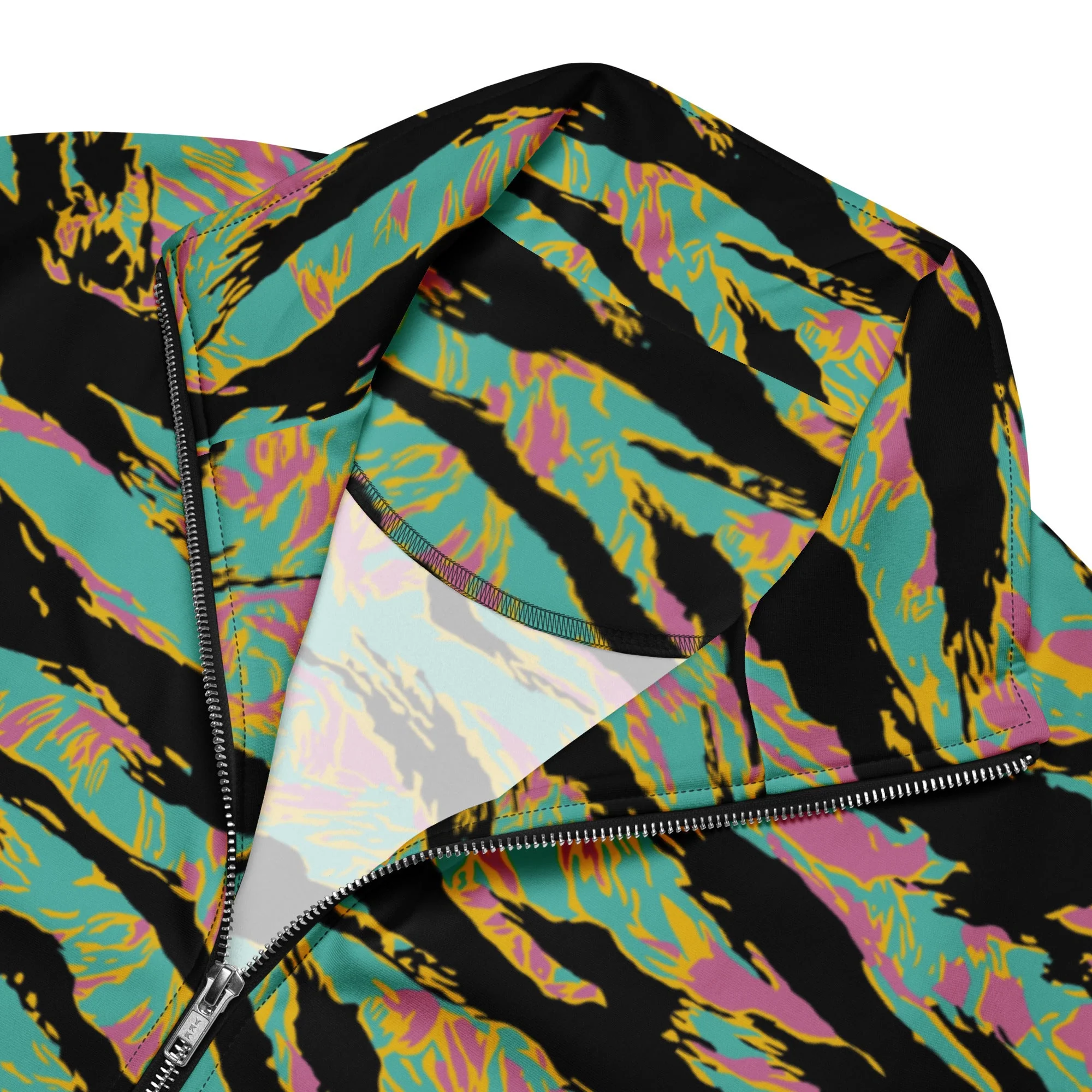 American Tiger Stripe Miami Sunset CAMO Unisex Track Jacket - Image 13