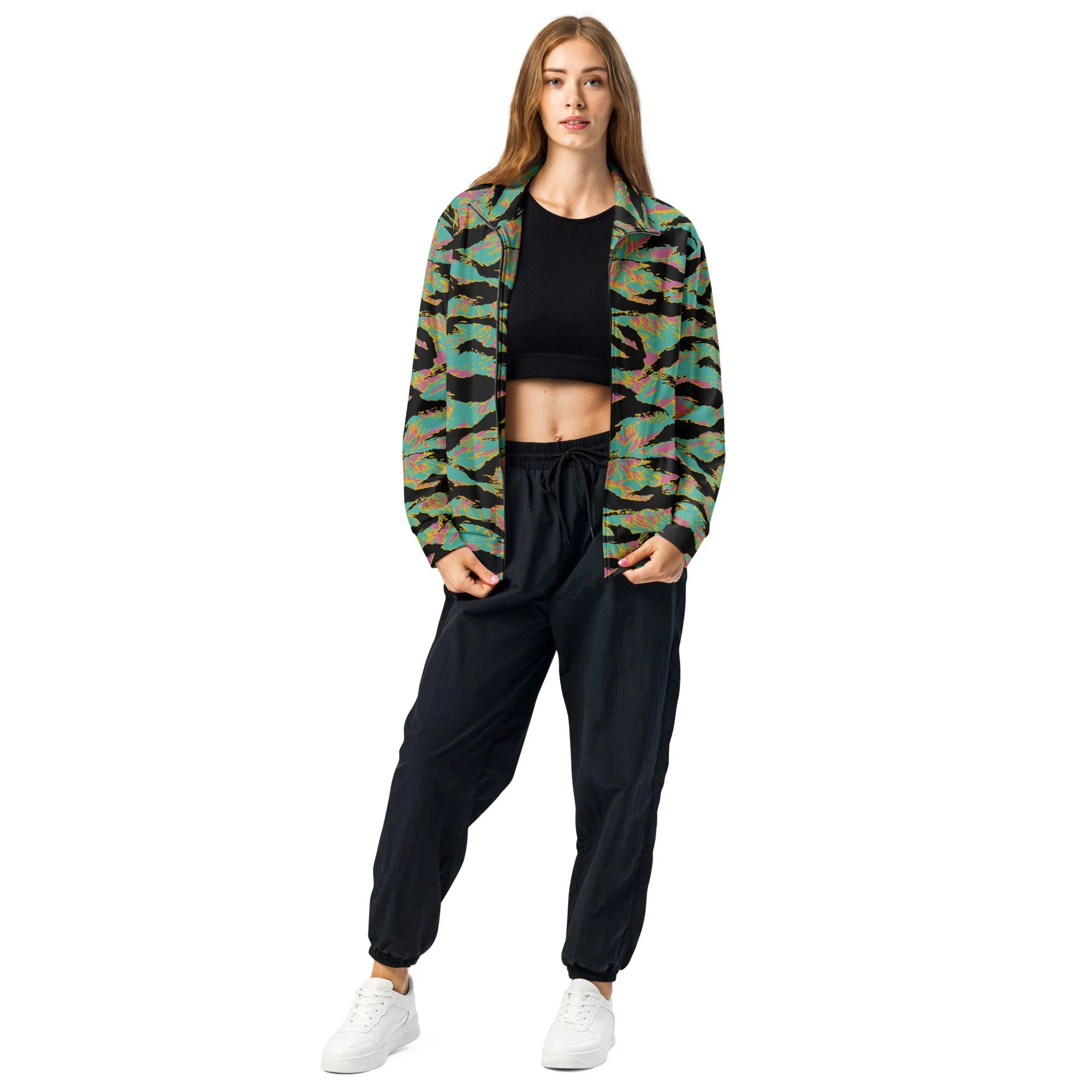 American Tiger Stripe Miami Sunset CAMO Unisex Track Jacket - Image 5