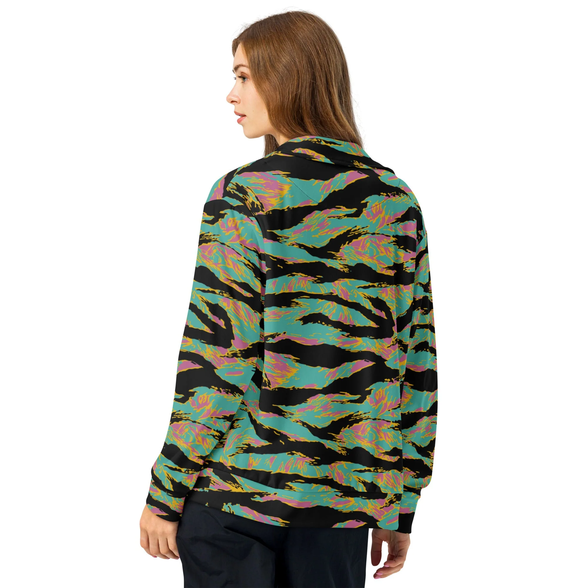 American Tiger Stripe Miami Sunset CAMO Unisex Track Jacket - Image 6