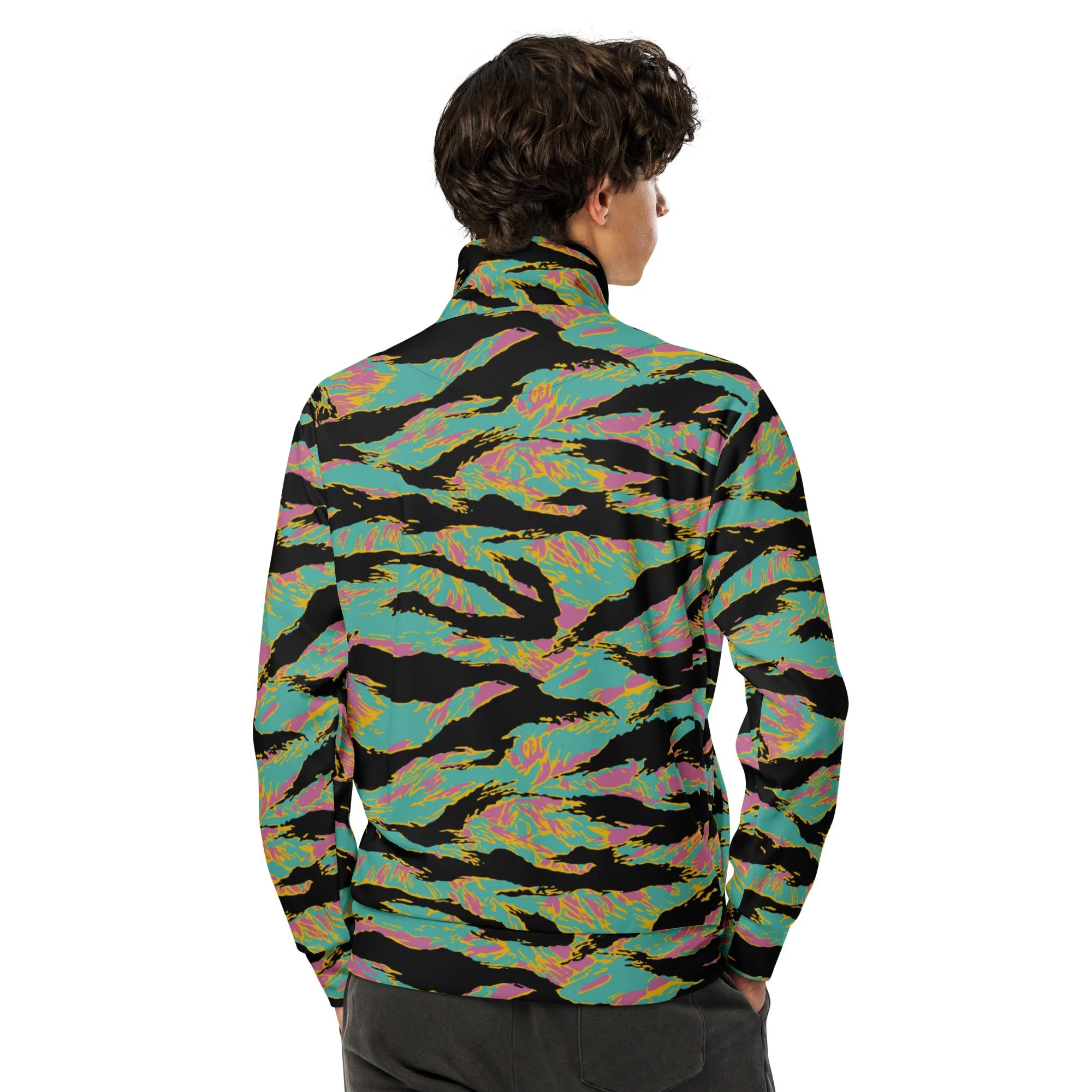 American Tiger Stripe Miami Sunset CAMO Unisex Track Jacket - Image 8