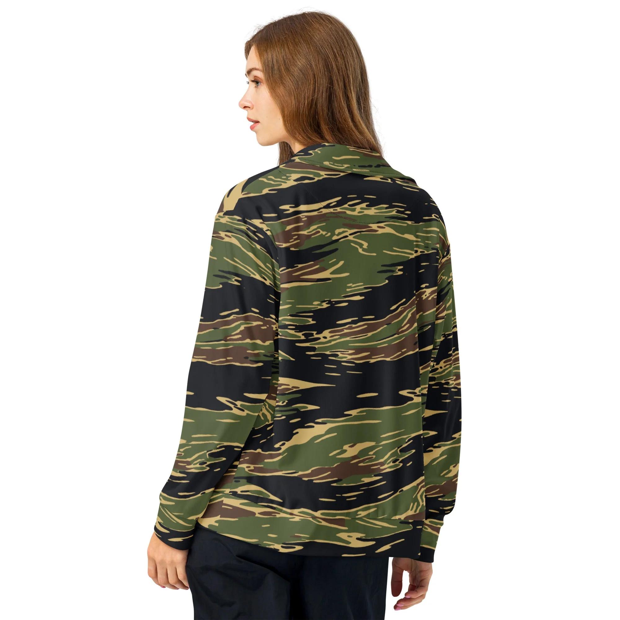 Midnight Fang Tiger Stripe CAMO Unisex Track Jacket - Image 5
