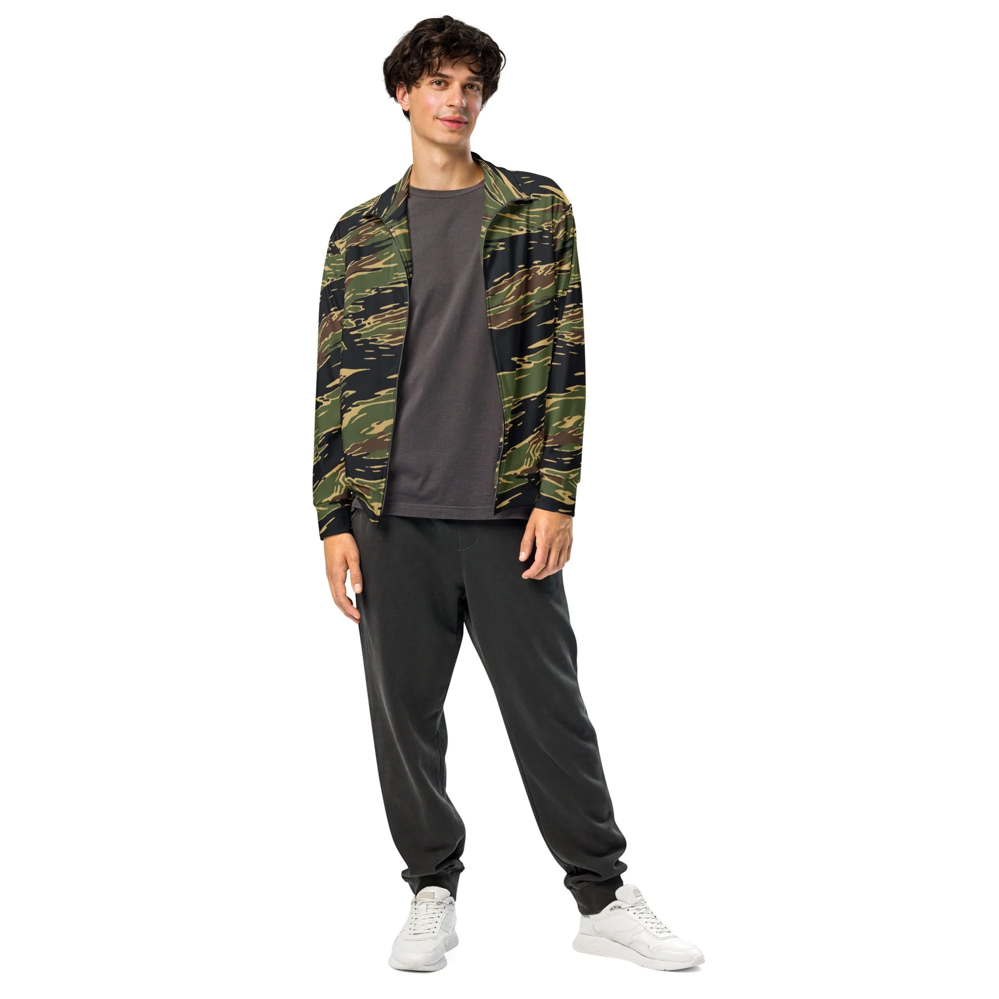 Midnight Fang Tiger Stripe CAMO Unisex Track Jacket - Image 8