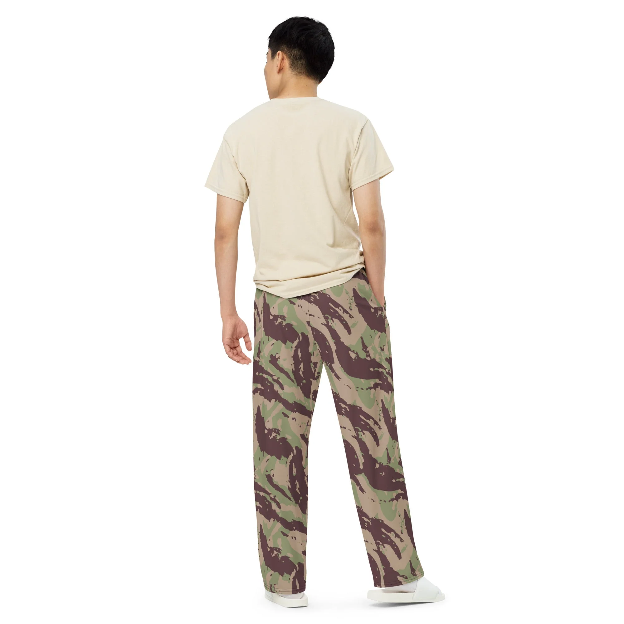 Mozambique Lizard CAMO Unisex Wide-Leg Leisure Pants - Image 3
