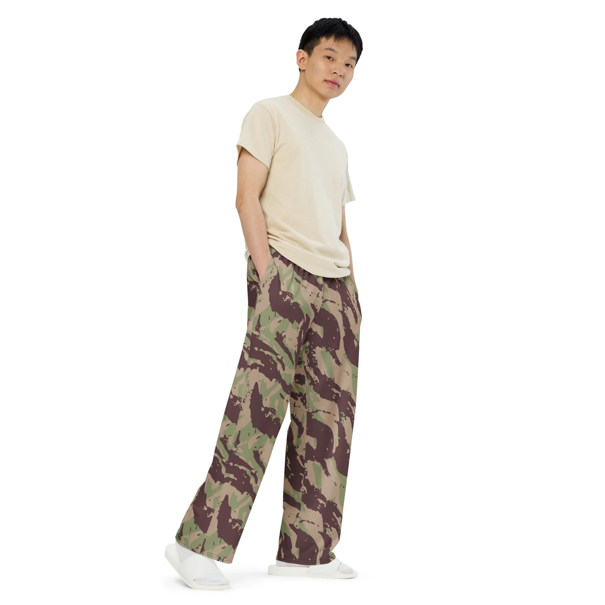 Mozambique Lizard CAMO Unisex Wide-Leg Leisure Pants - Image 5