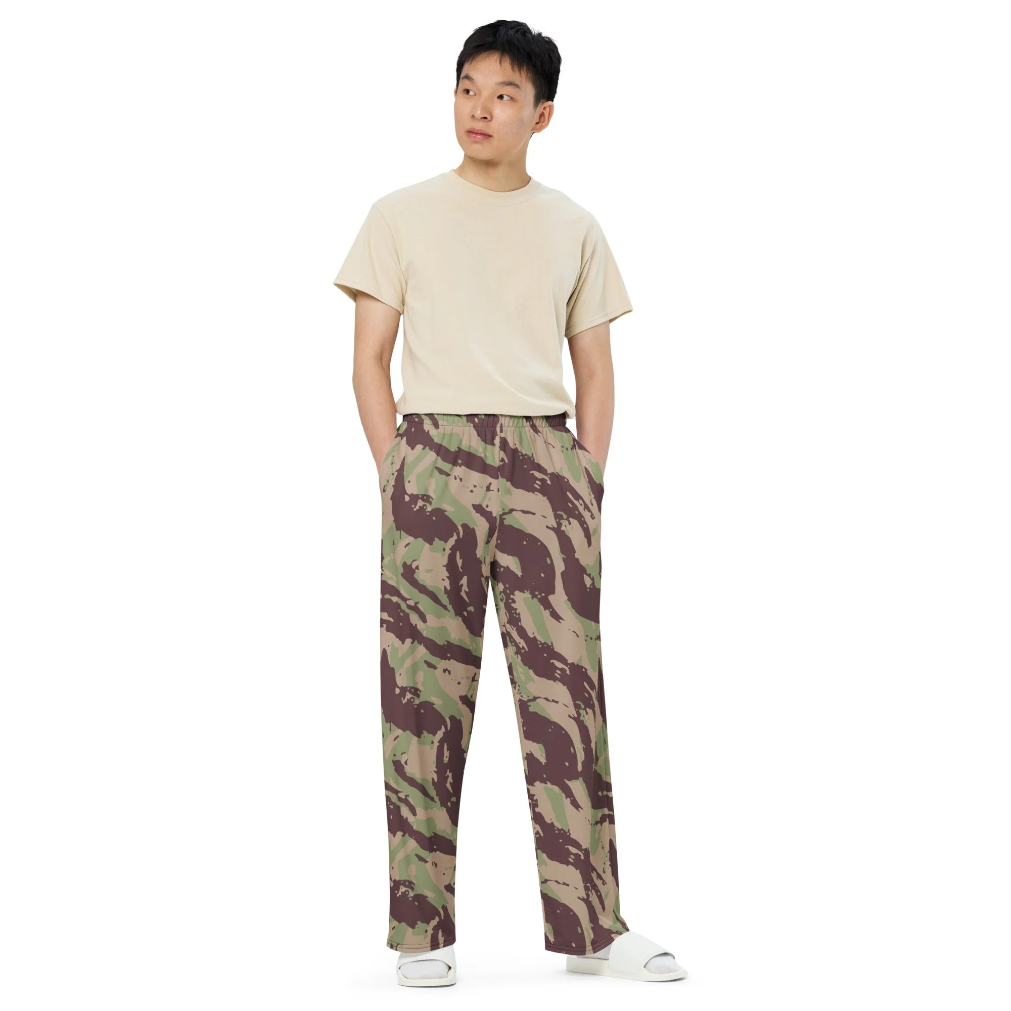 Mozambique Lizard CAMO Unisex Wide-Leg Leisure Pants - Image 7