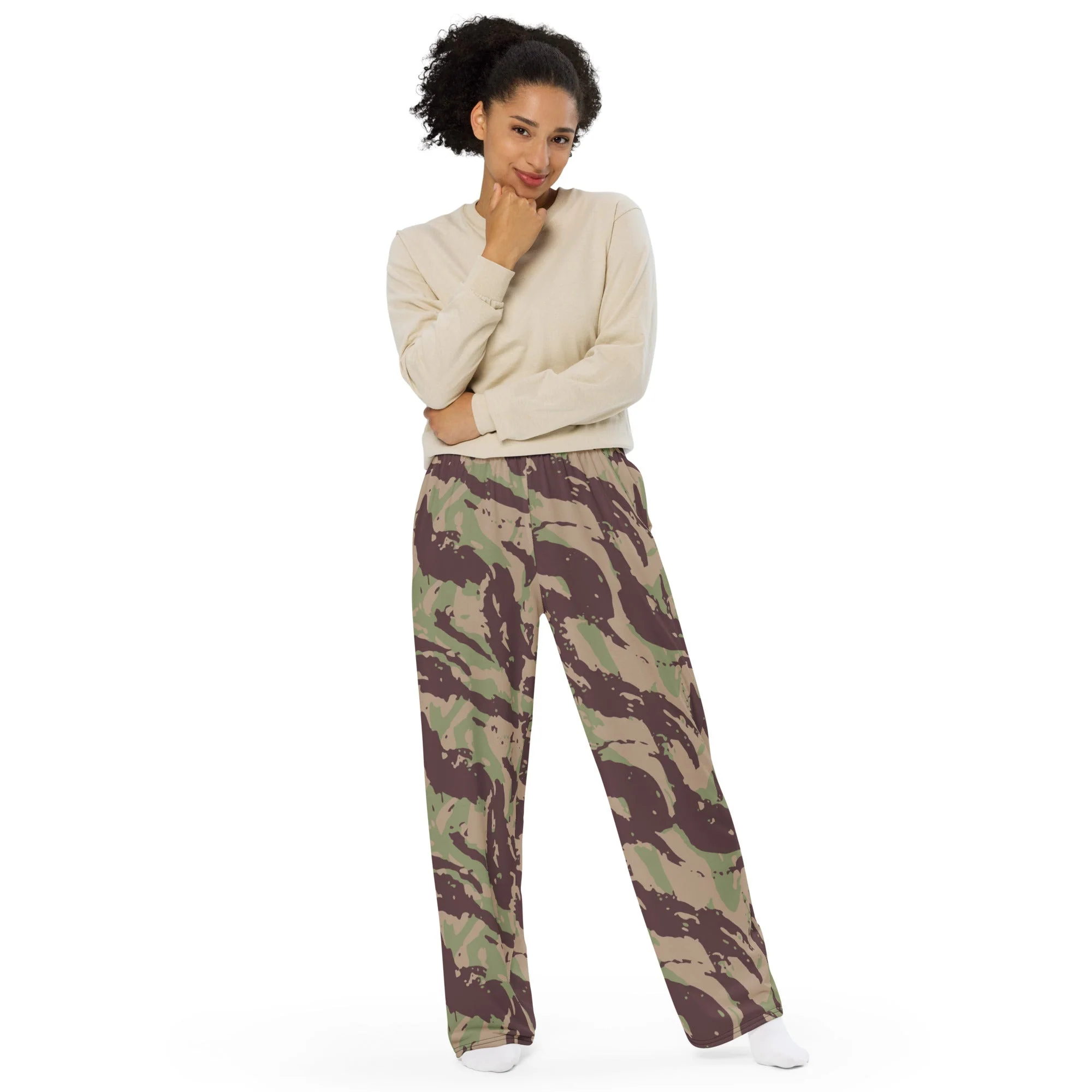 Mozambique Lizard CAMO Unisex Wide-Leg Leisure Pants - Image 9