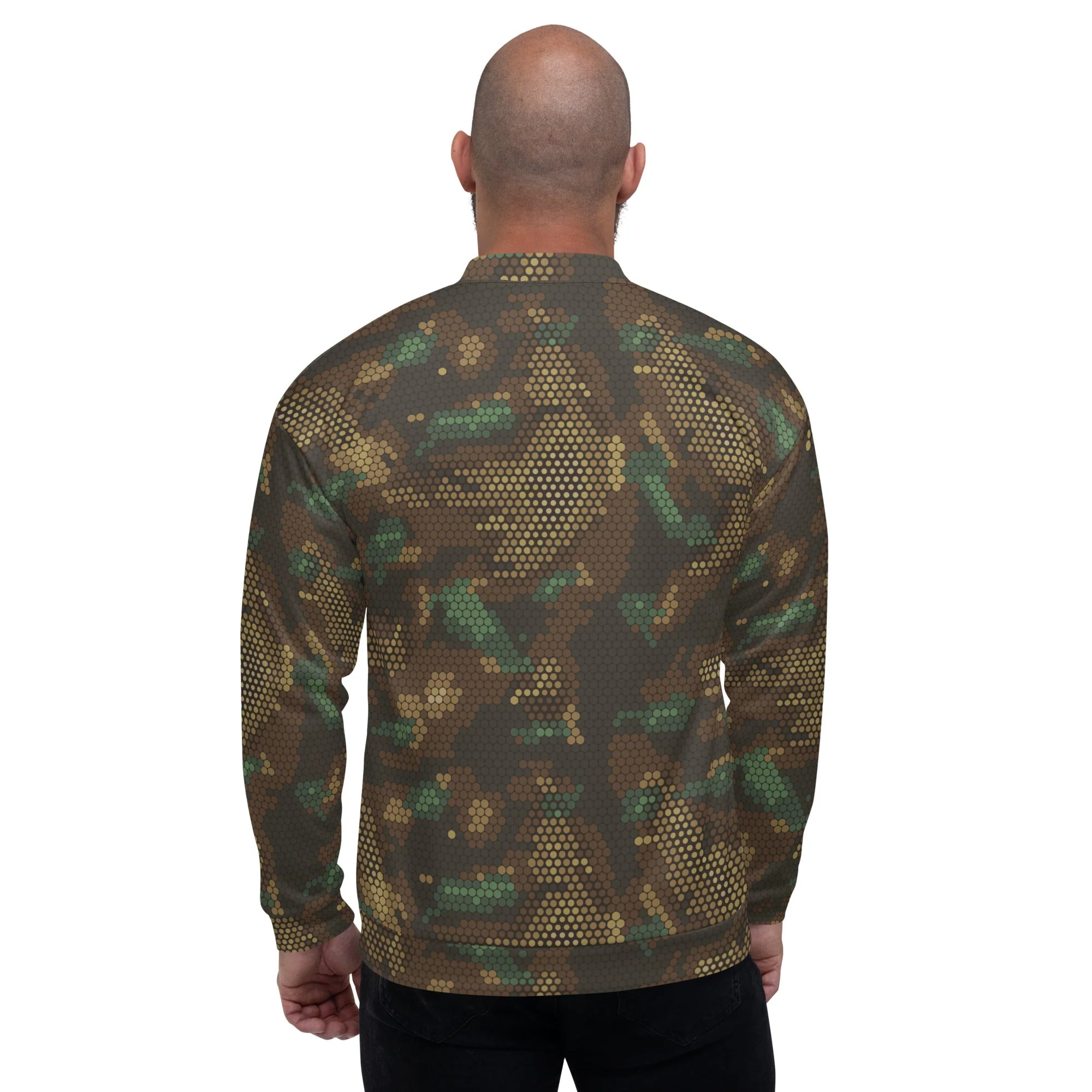 Multi-terrain Dot CAMO Unisex Bomber Jacket - Image 7