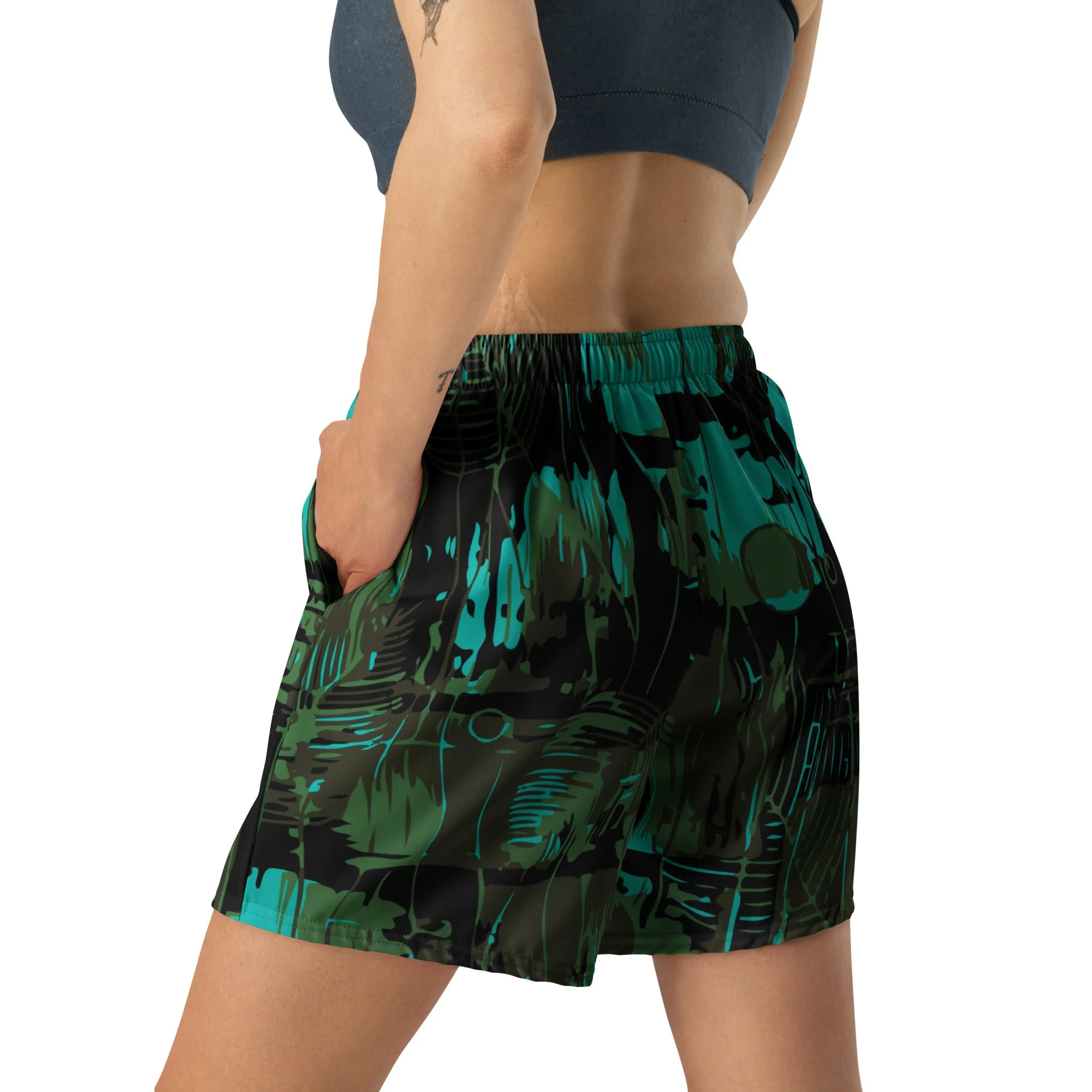 NEO Jungle CAMO Unisex Athletic Long Shorts - Image 3